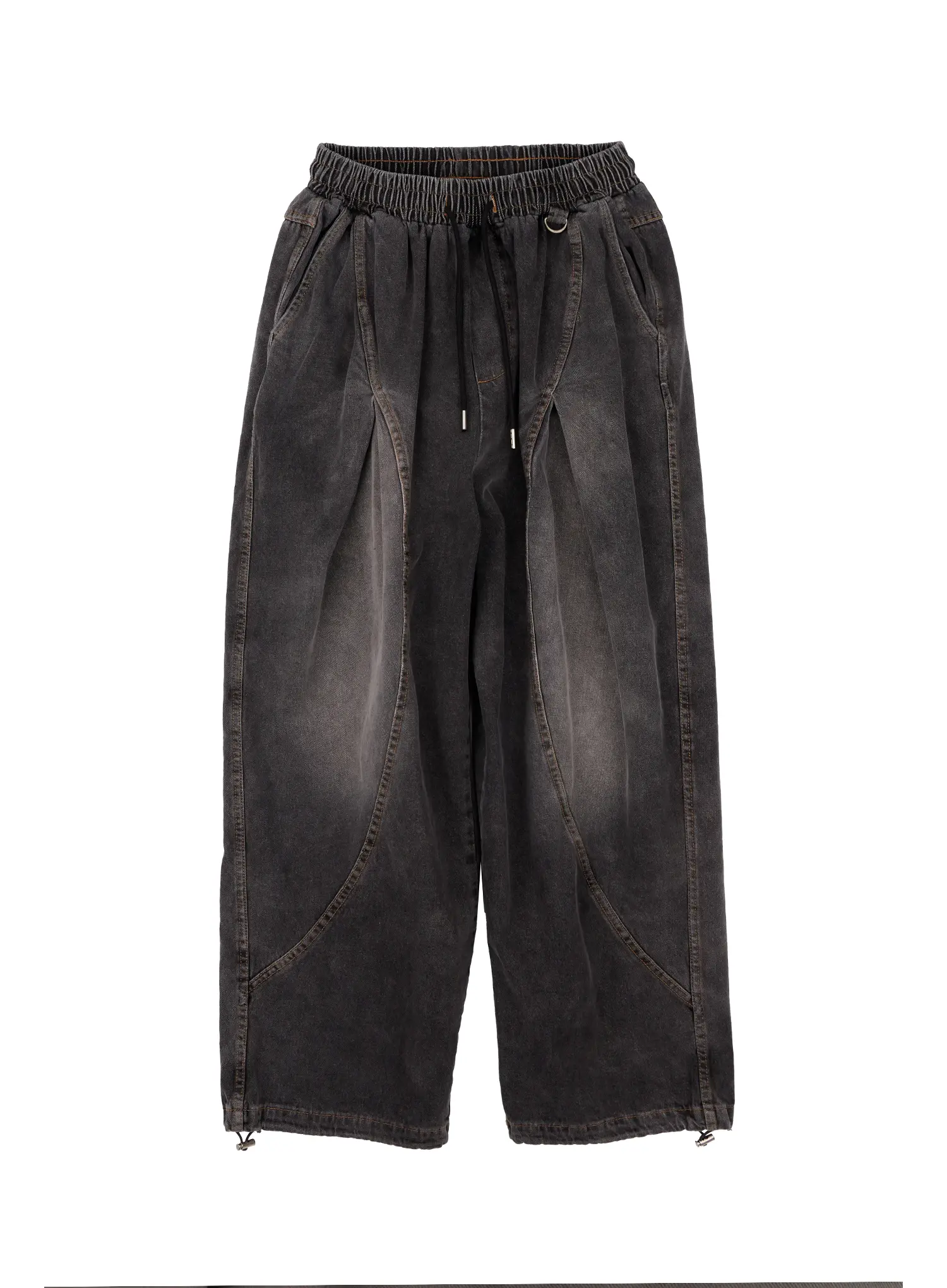 Men's Detailed Light Washed Baggy Jeans IJ512 - Image 12