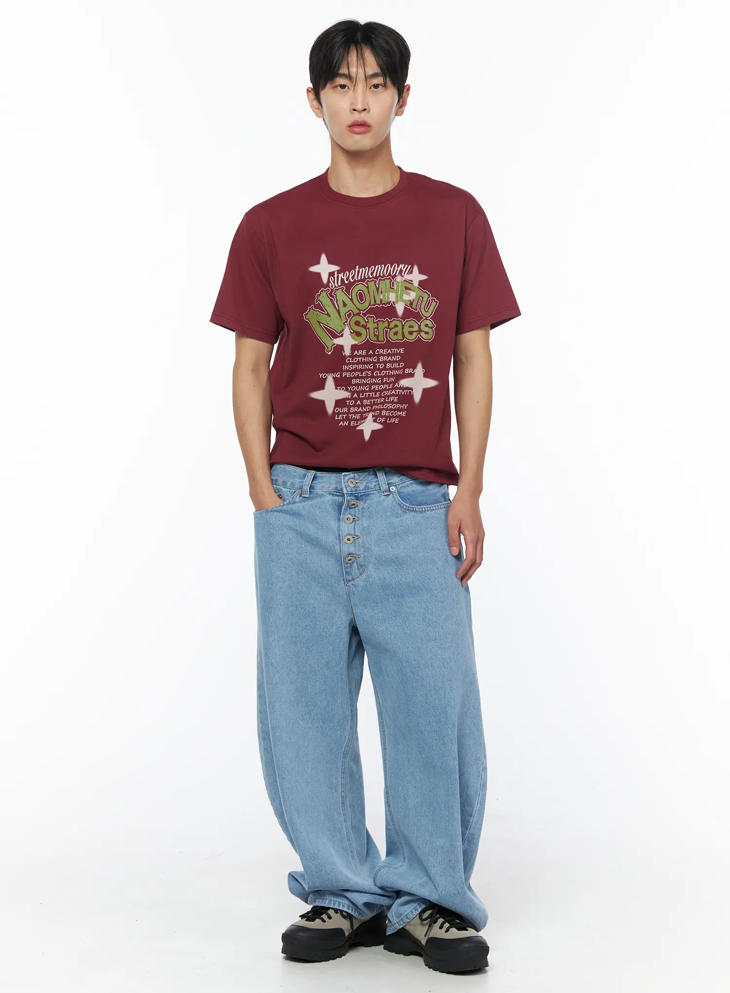 Men's Digital Star Graphic Tee IU510 - Image 2