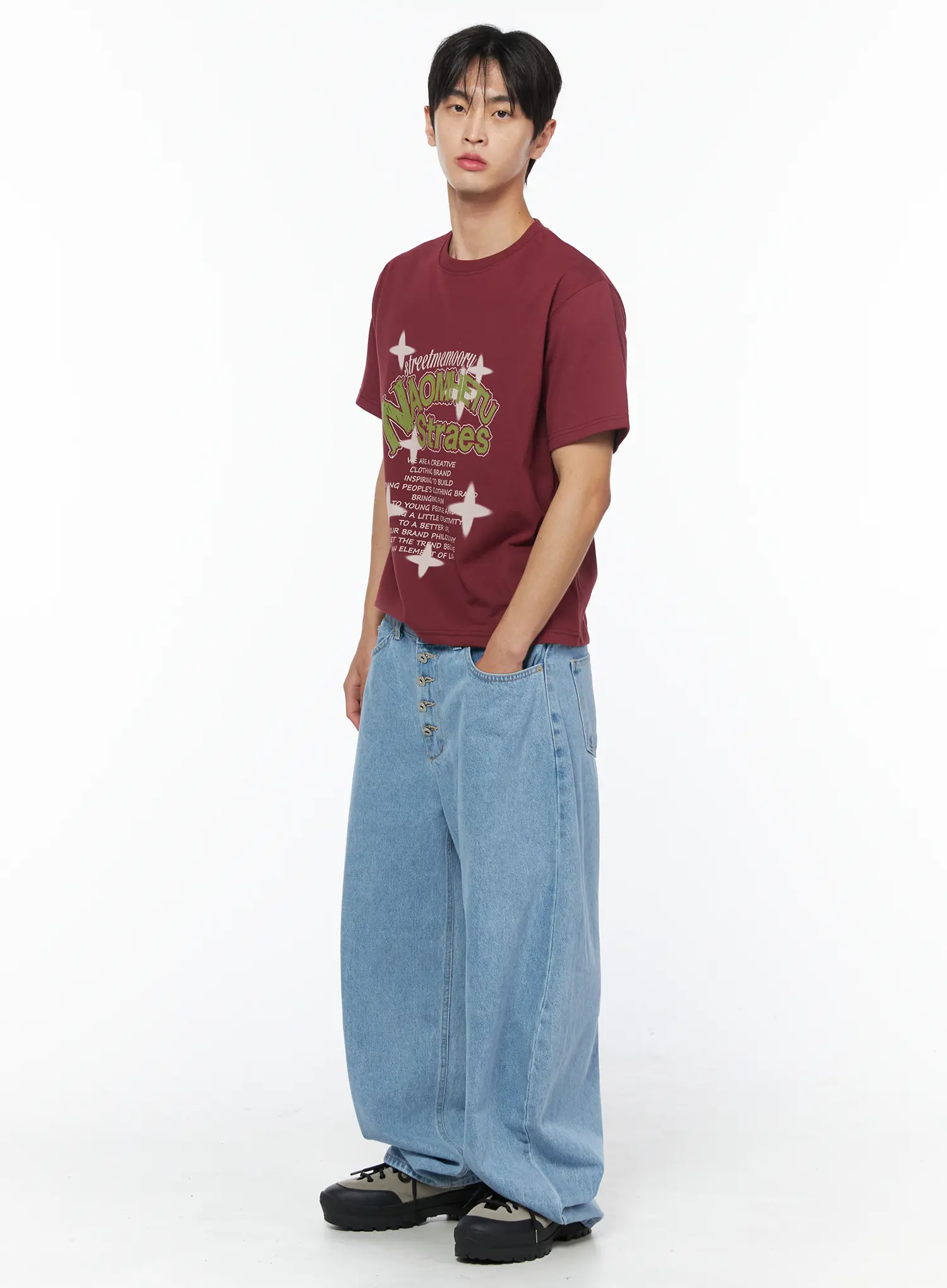 Men's Digital Star Graphic Tee IU510 - Image 8