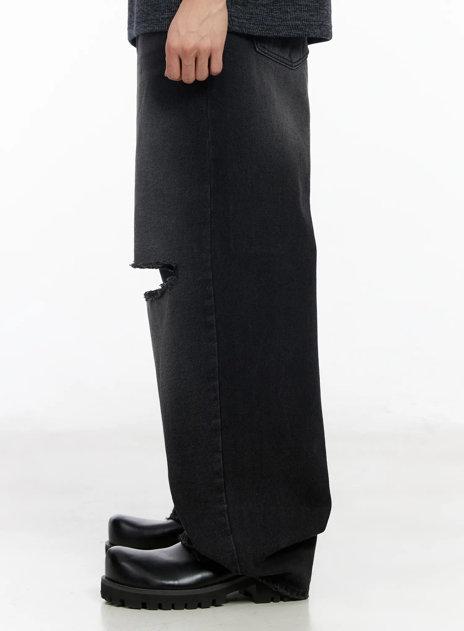 Men's Distressed Baggy Jeans IA501 - Image 7