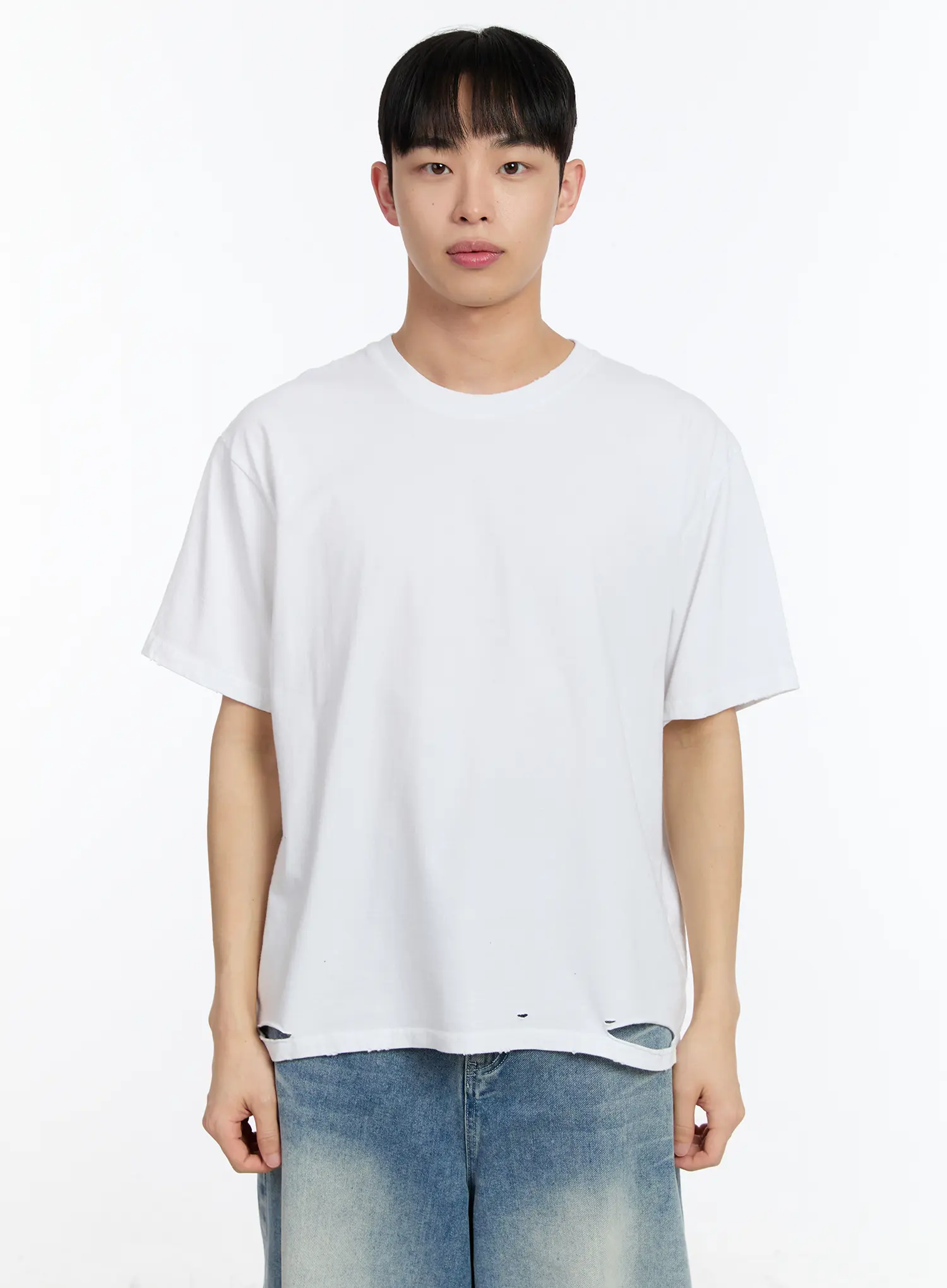 Men's Distressed Short Sleeve Tee IA507 - Image 10