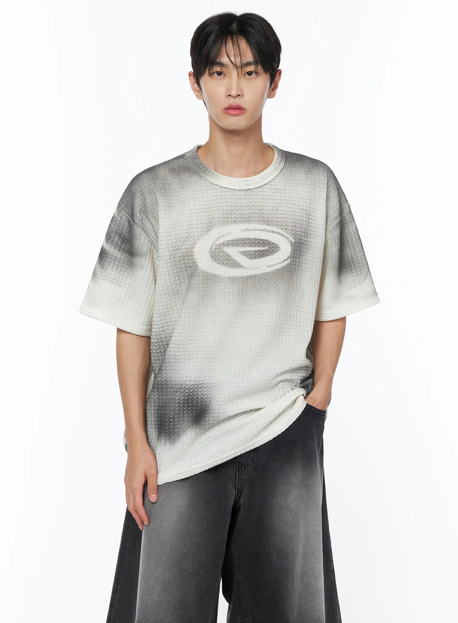 Men's Embossed Graphic Tee IU510 - Image 6