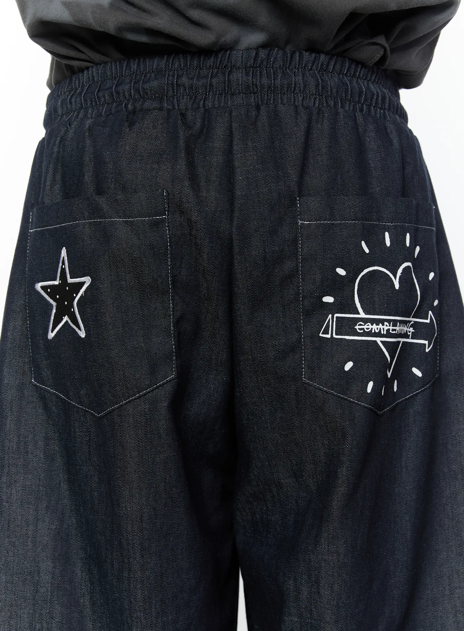 Men's Embroidered Bermuda Shorts (Dark Blue) IY513 - Image 5