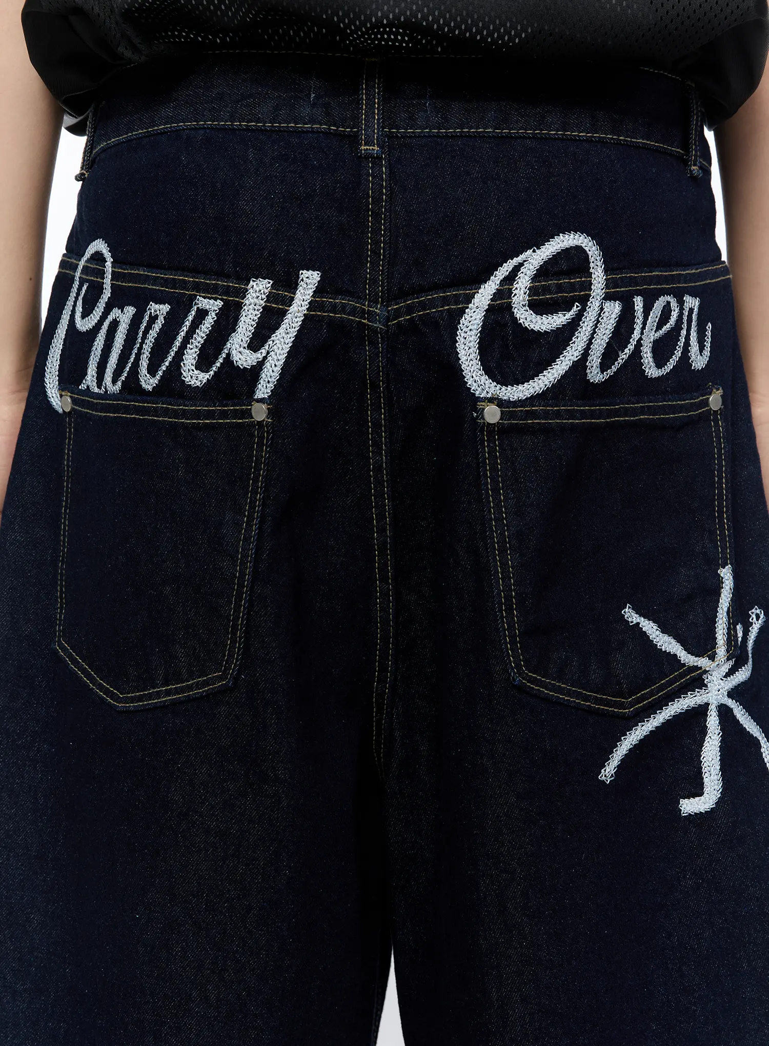 Men's Embroidered Graphic Jorts IA517 - Image 2