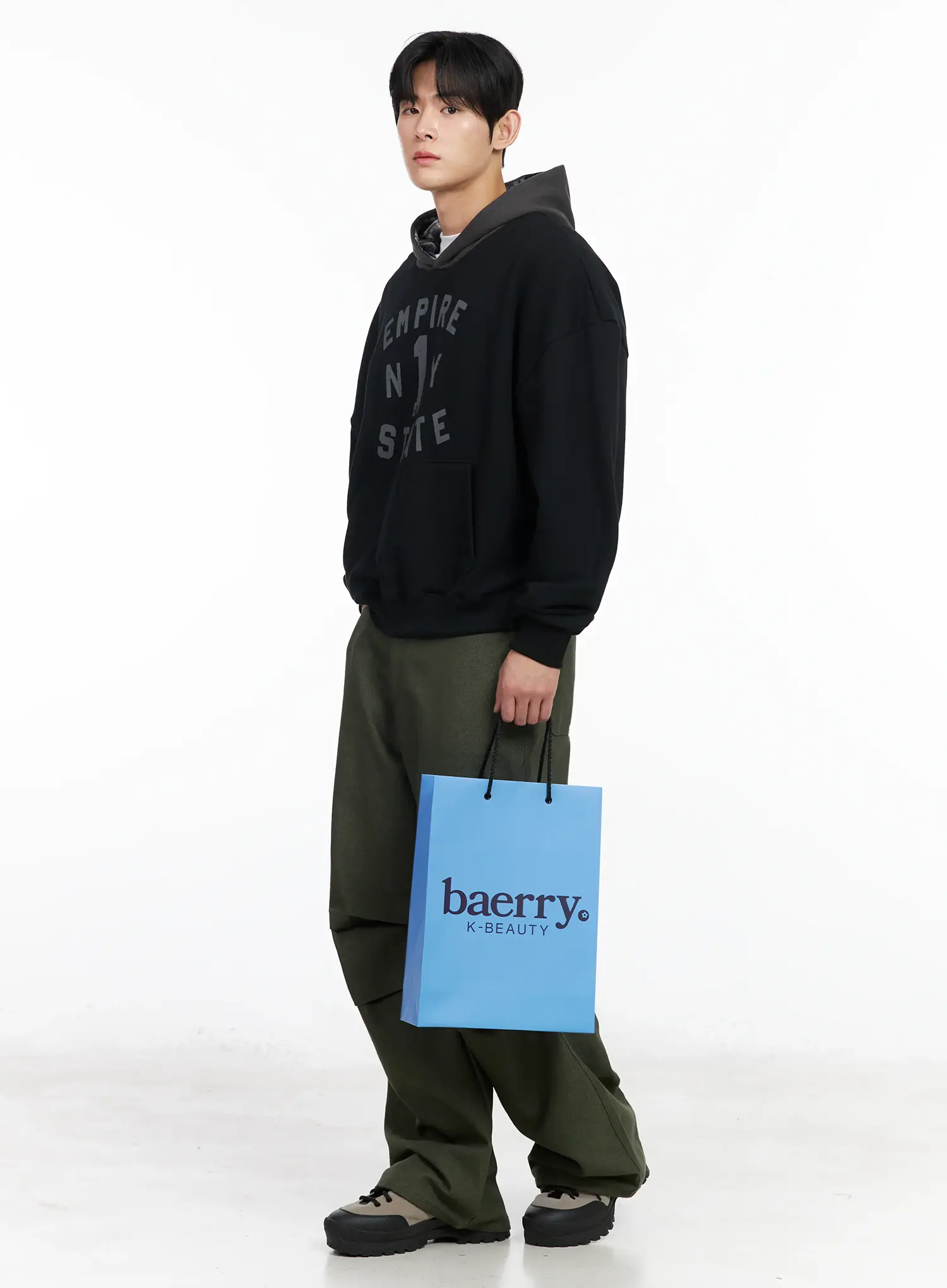 Men's Empire State Graphic Hoodie IM518 - Image 2