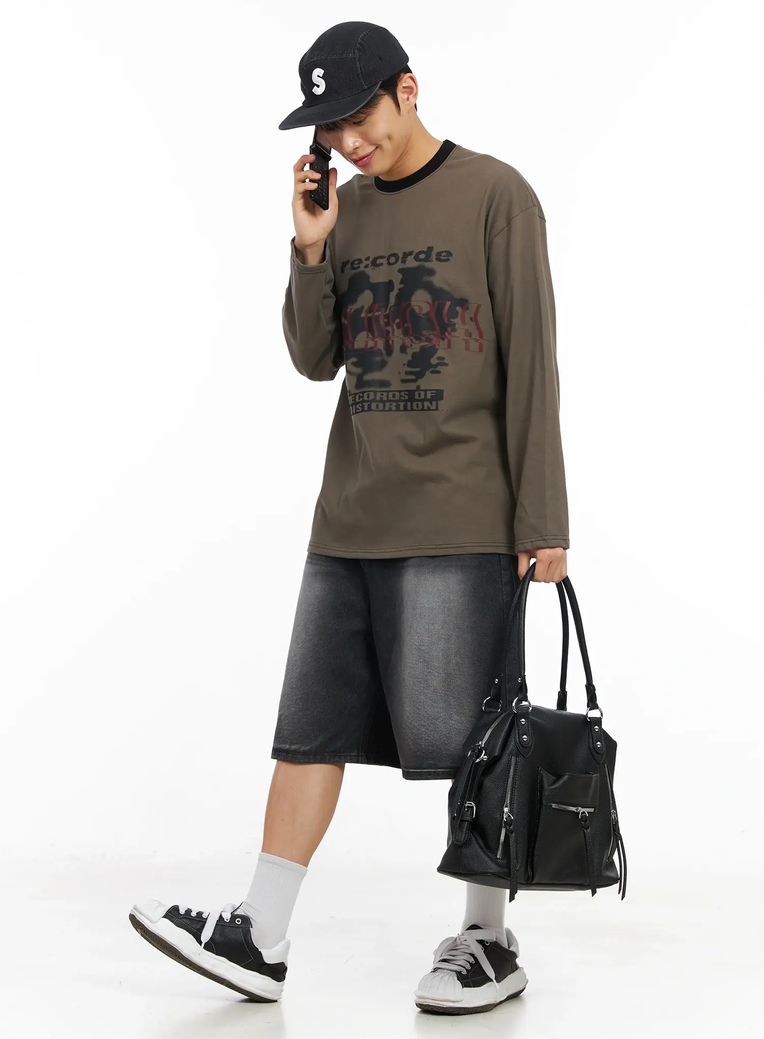 Men's Glitch Graphic Long Sleeve Top IM516