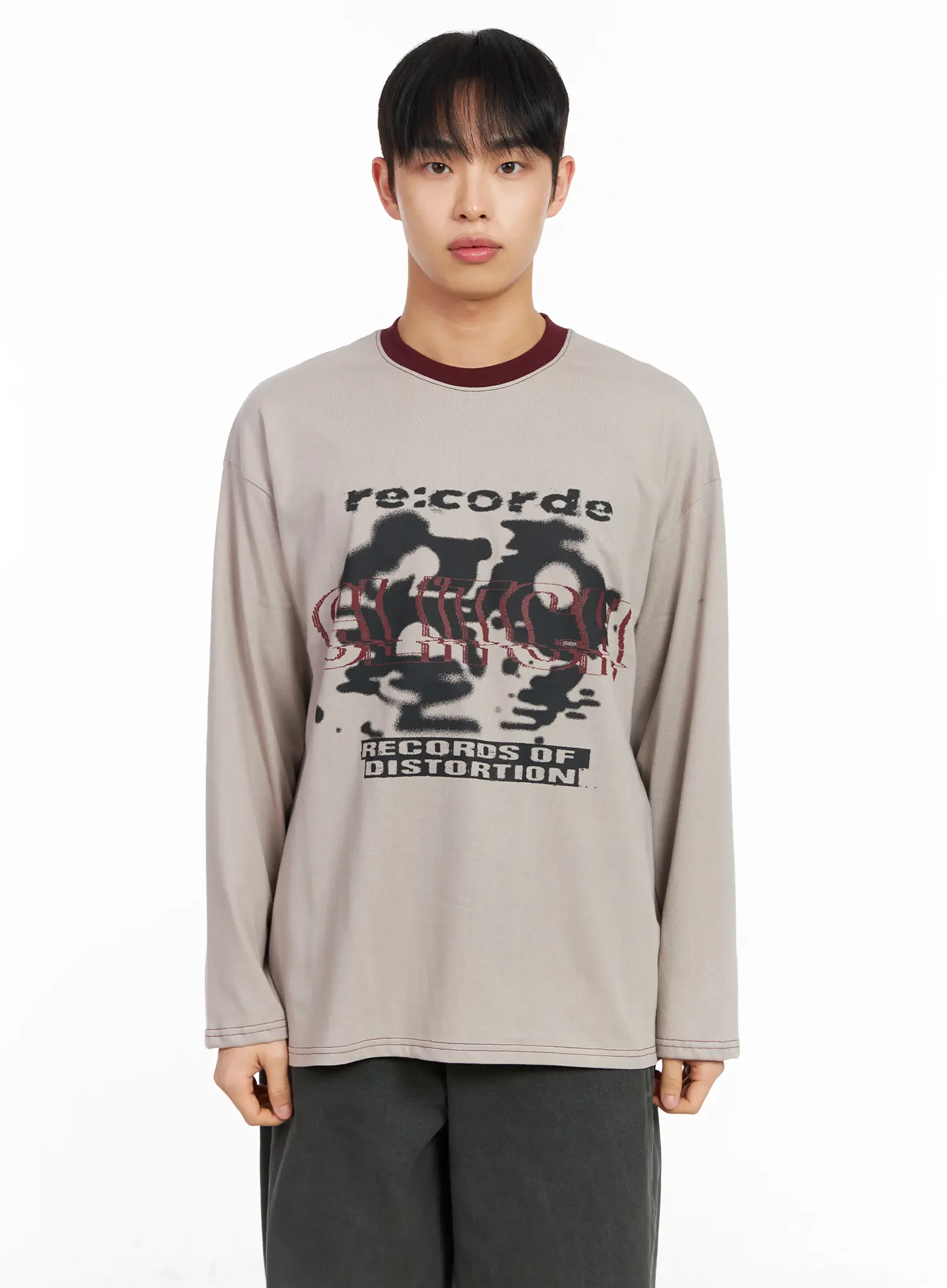 Men's Glitch Graphic Long Sleeve Top IM516 - Image 10