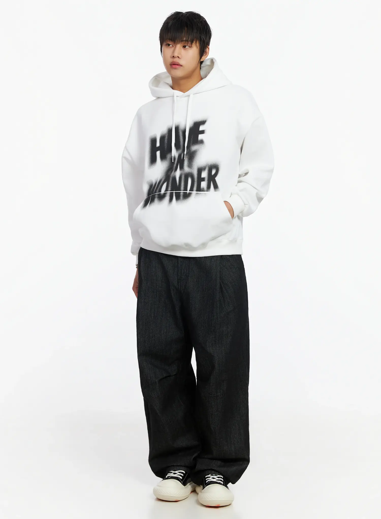 Men's Graffiti Graphic Fleece-Lined Hoodie IJ527 - Image 6