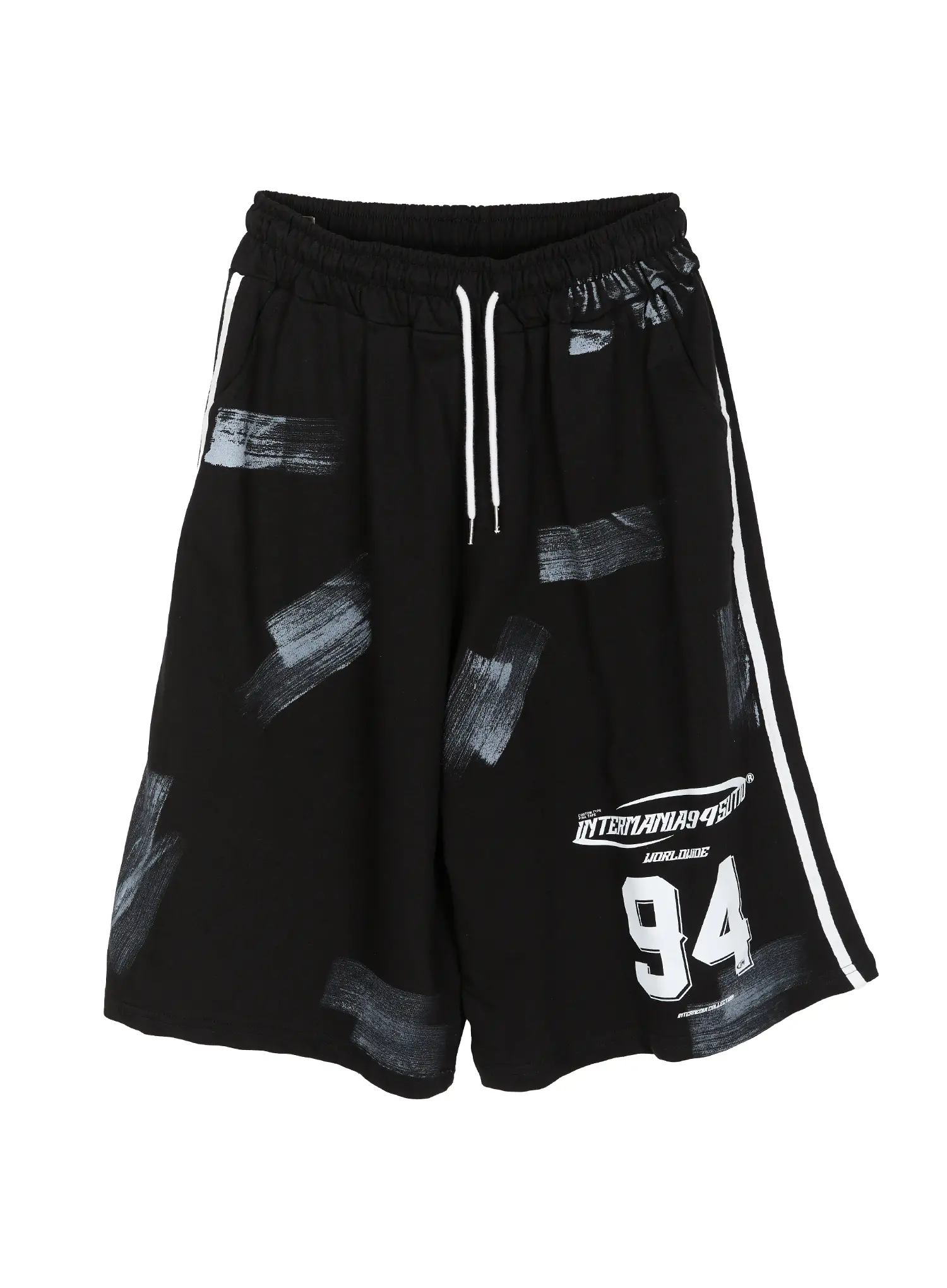 Men's Graphic Bermuda Shorts (Black) IU518 - Image 8