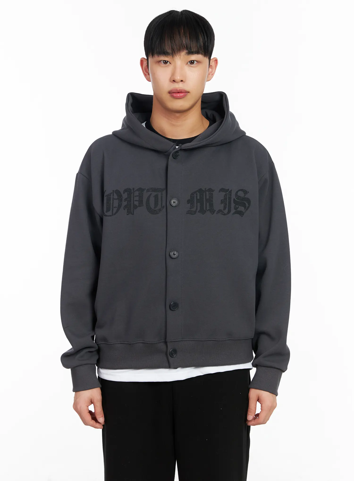 Men's Graphic Button-Up Hoodie IA501 - Image 10