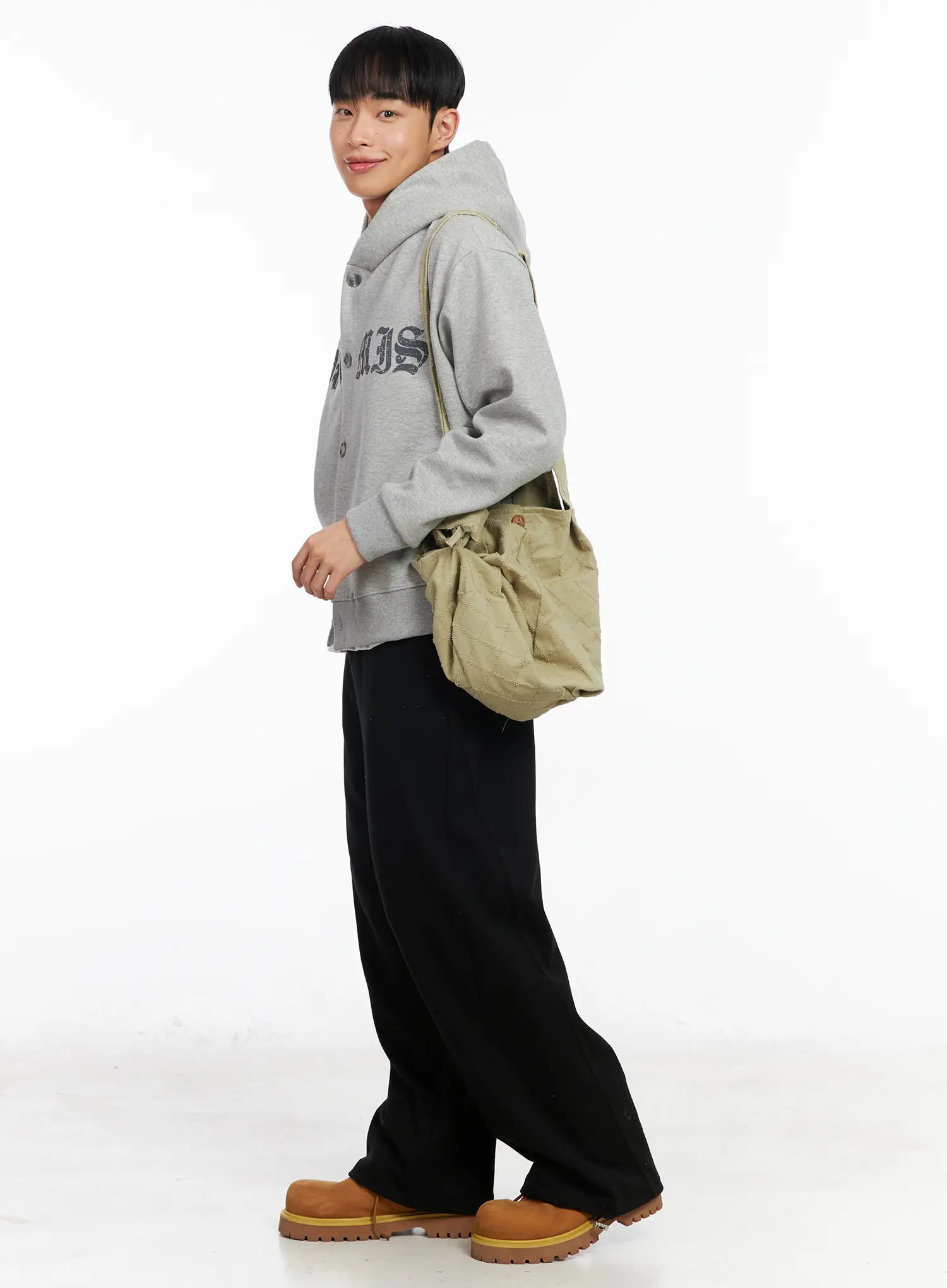 Men's Graphic Button-Up Hoodie IA501 - Image 3