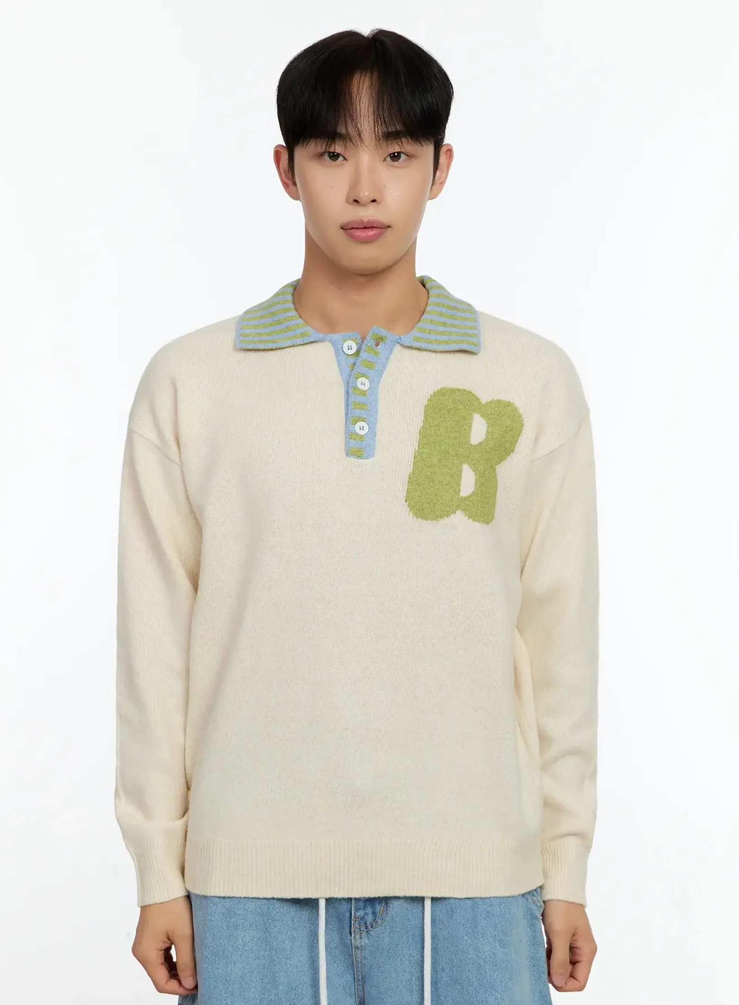 Men's Graphic Collar Sweater IN506 - Image 14