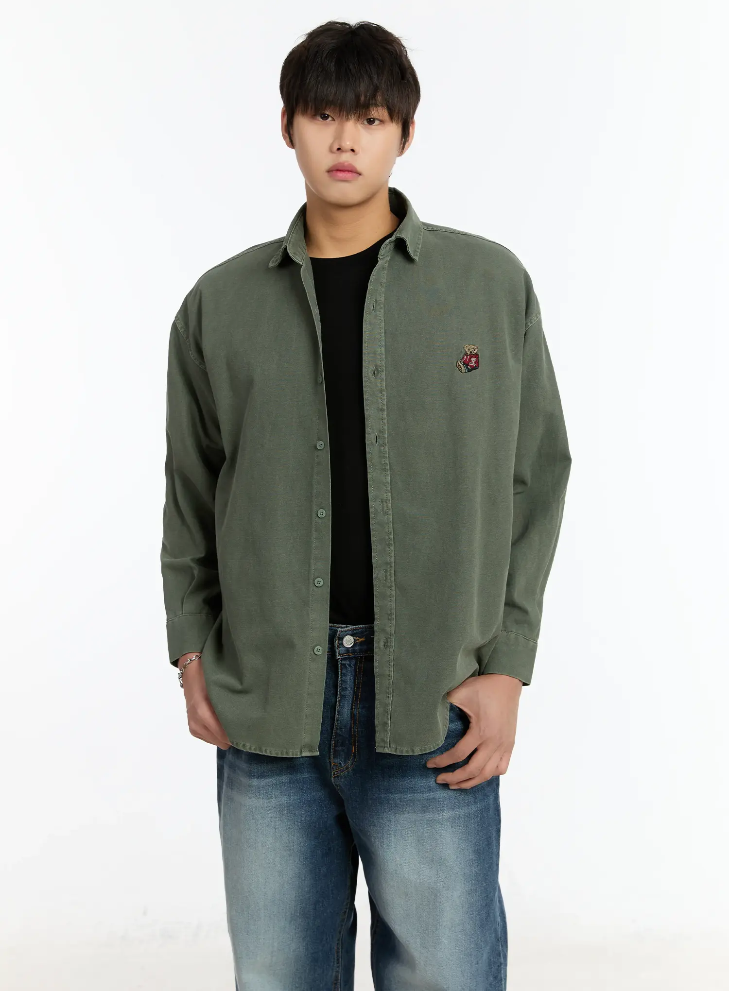 Men's Graphic Embroidered Casual Shirt IM502 - Image 6