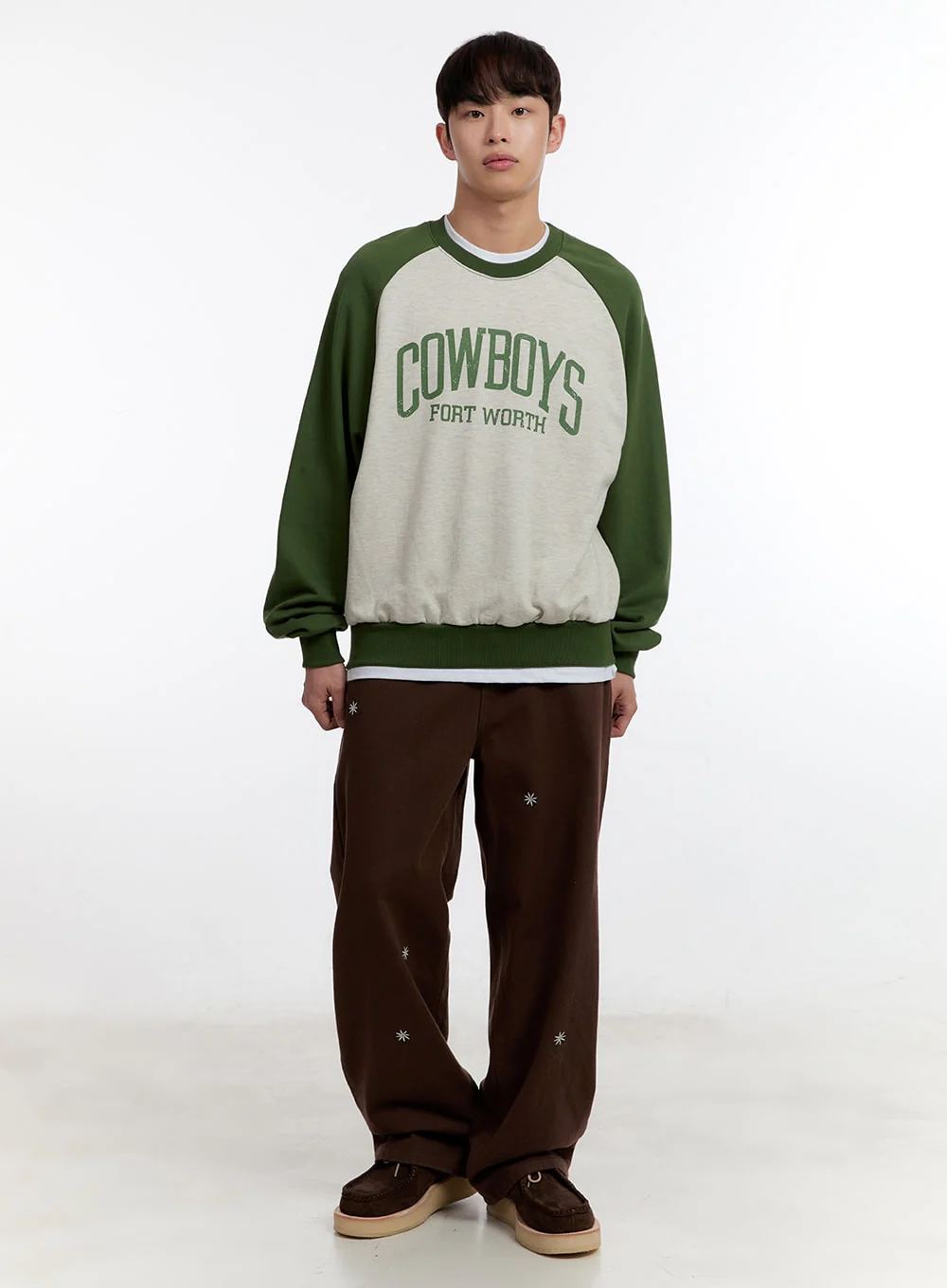 Men's Graphic Long Sleeve Raglan Sweatshirt IA504 - Image 2