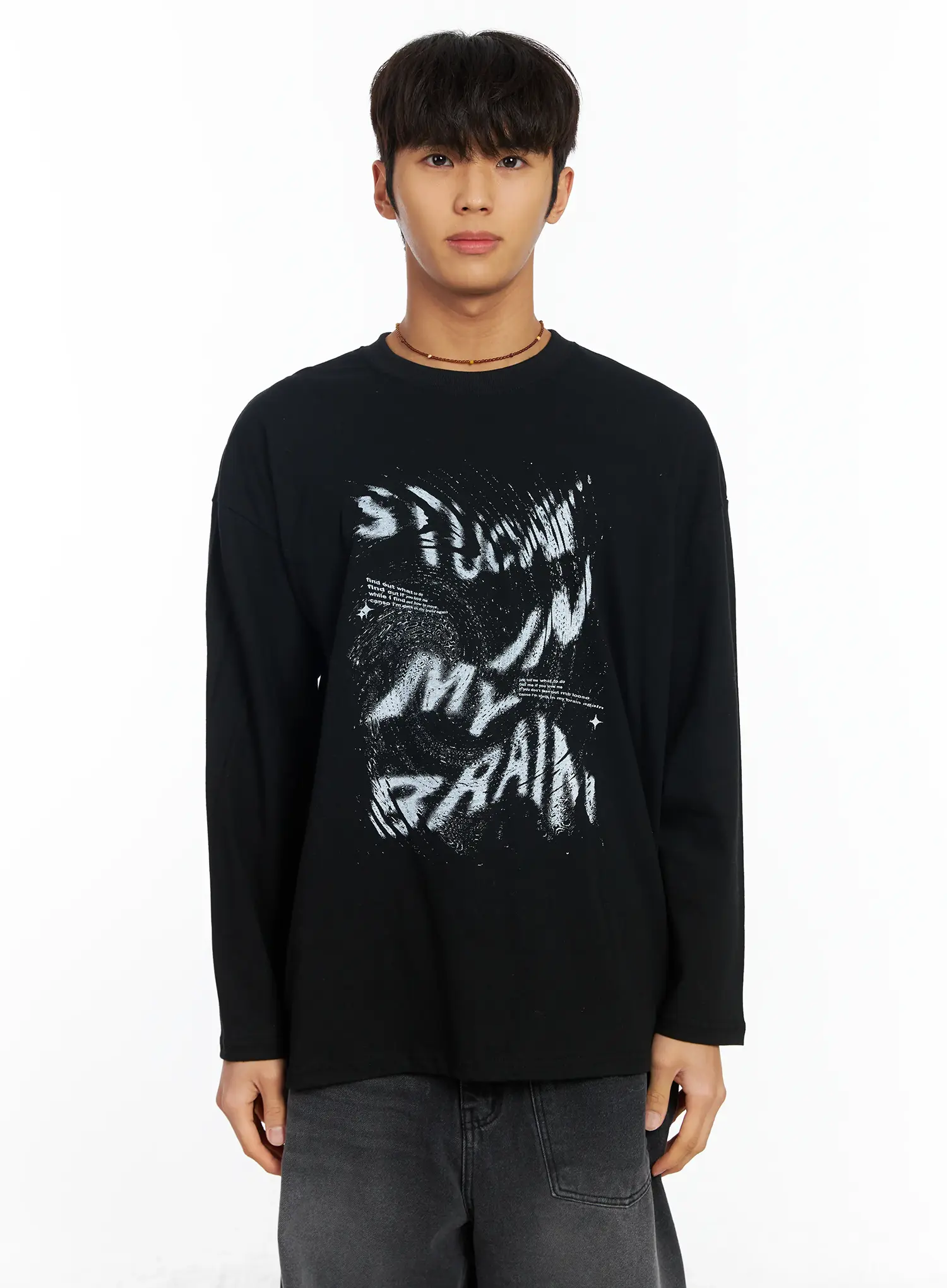 Men's Graphic Long Sleeve Tee IF506 - Image 12