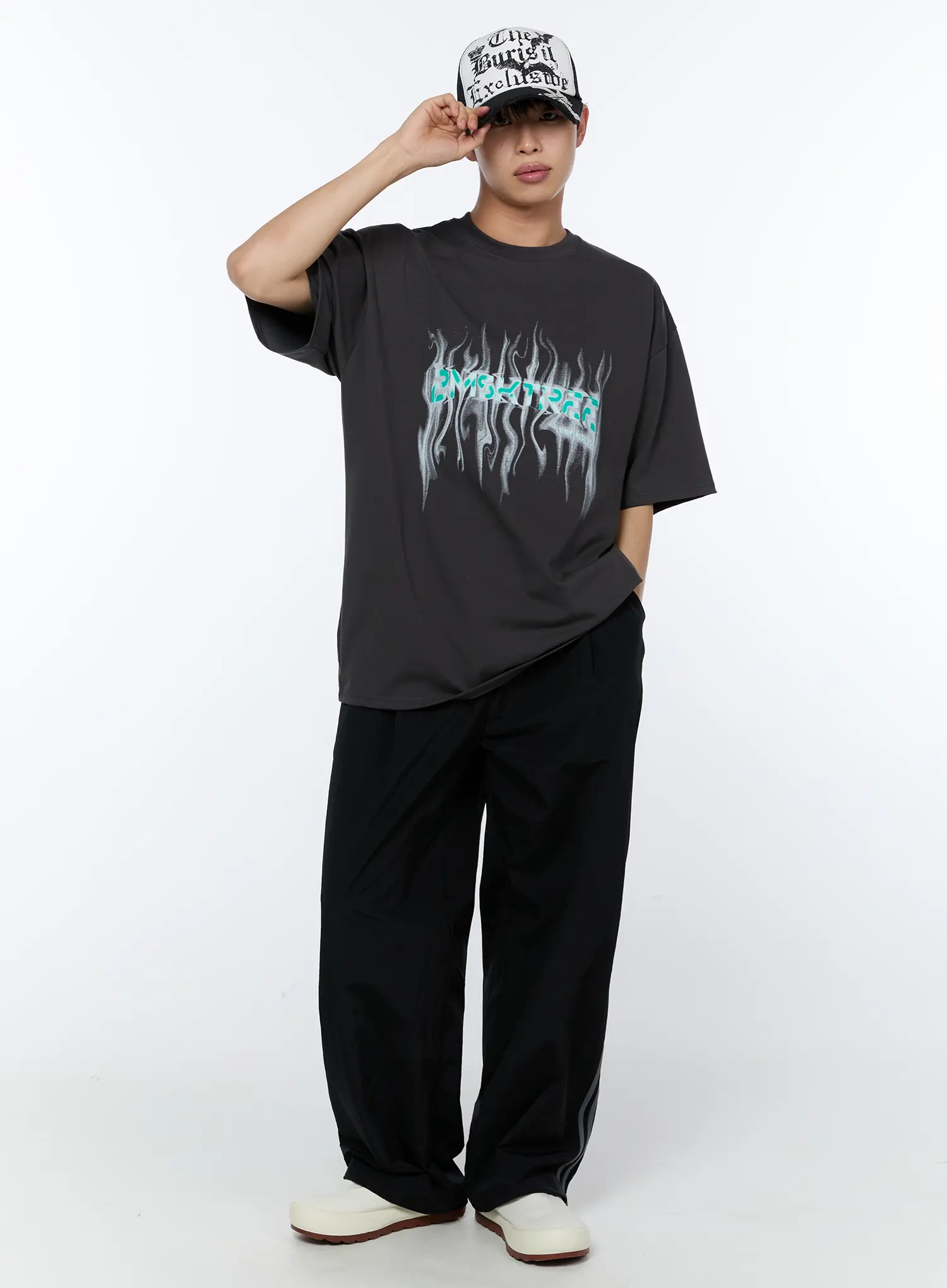 Men's Graphic Oversized Tee IA520 - Image 10