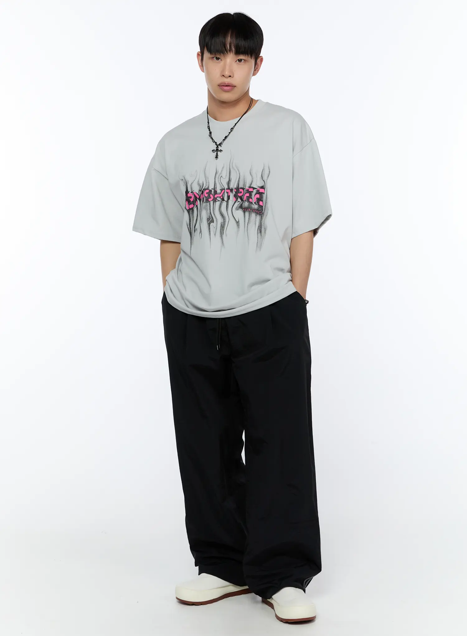 Men's Graphic Oversized Tee IA520 - Image 8