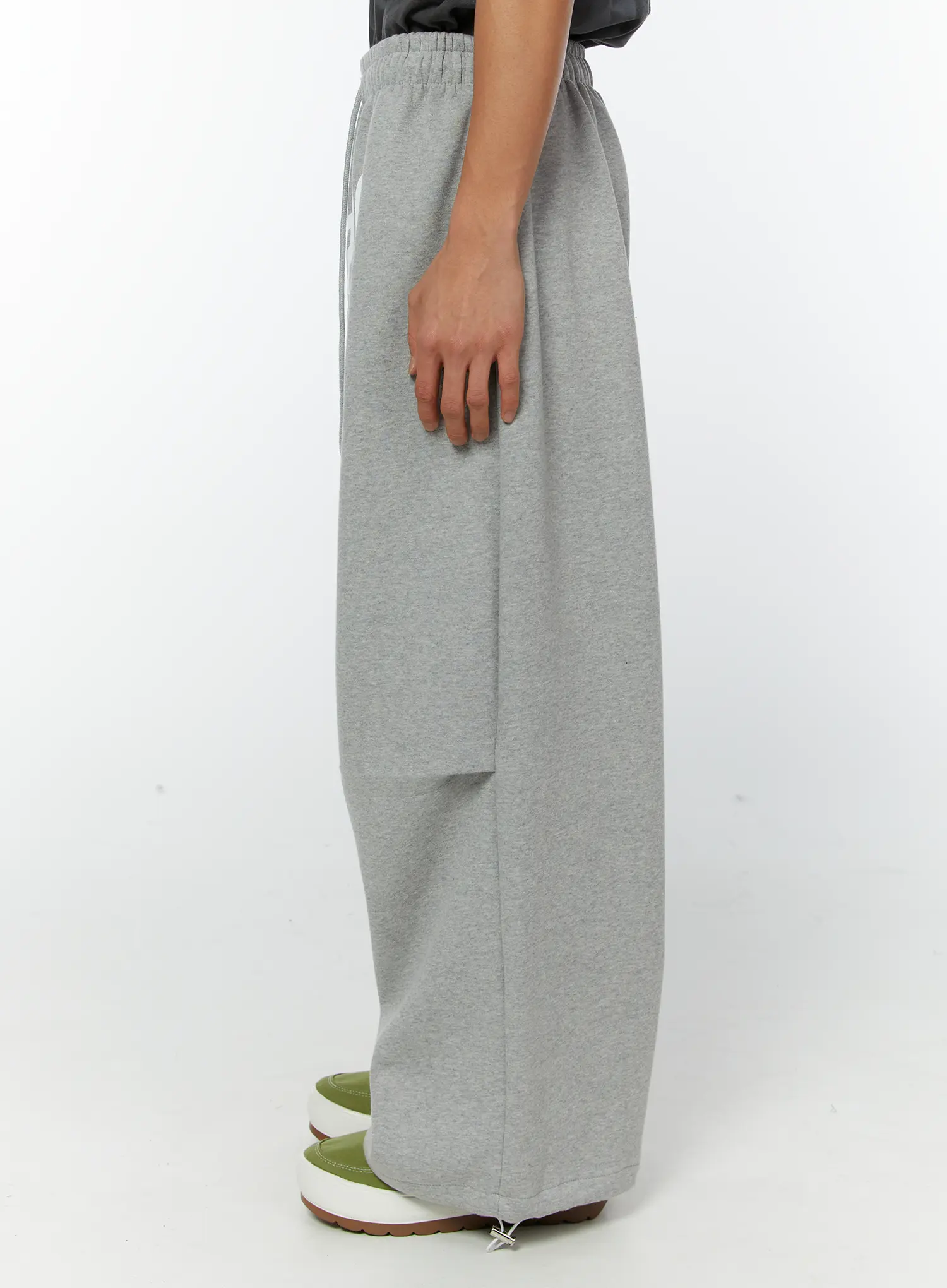 Men's Graphic Parachute String Sweatpants (Gray) IY513 - Image 4