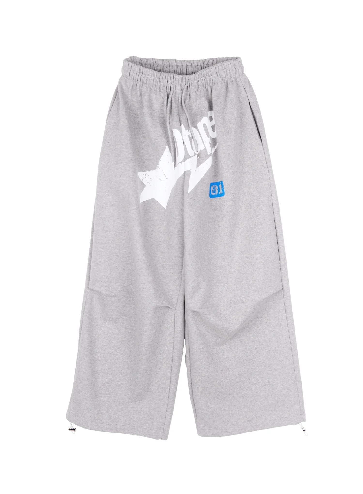 Men's Graphic Parachute String Sweatpants (Gray) IY513 - Image 6