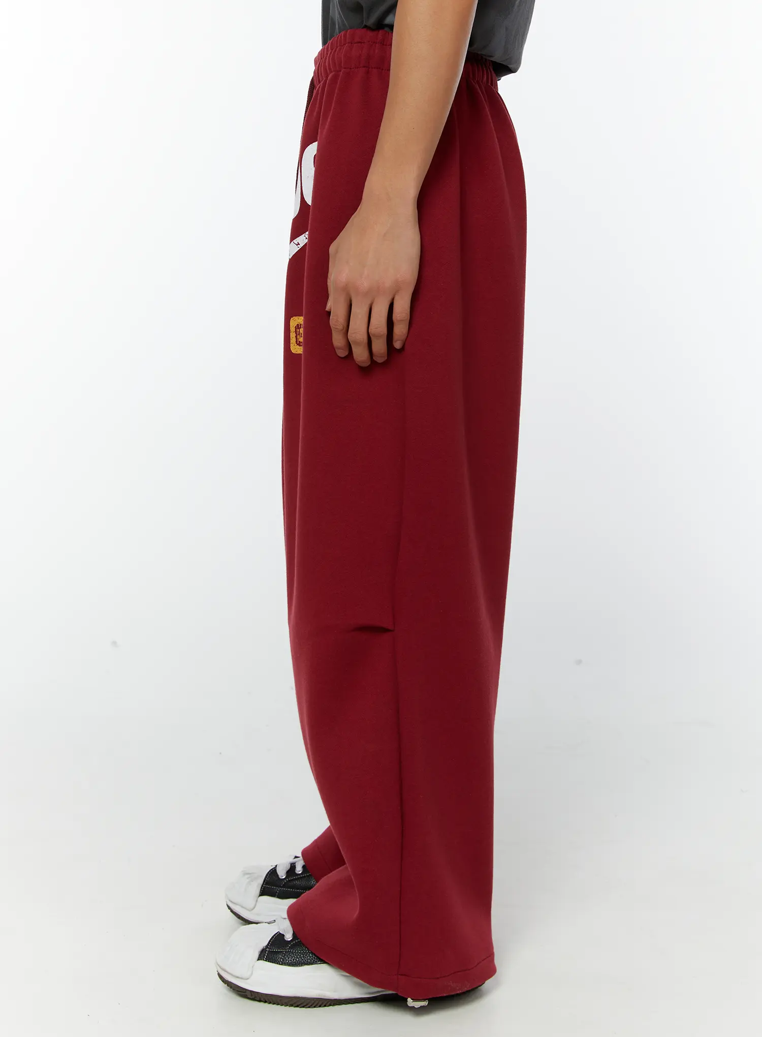 Men's Graphic Parachute String Sweatpants (Red) IY513 - Image 3