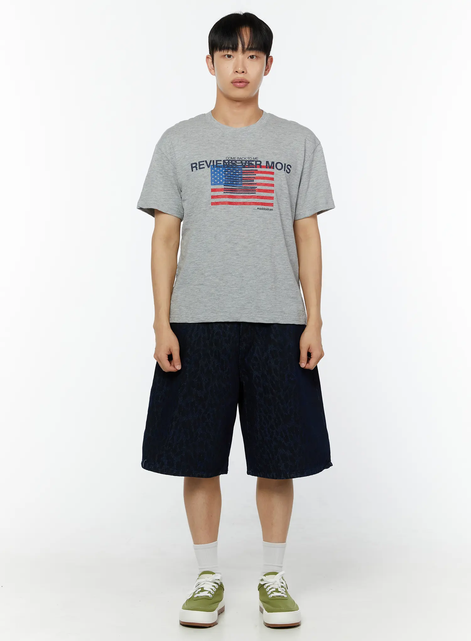 Men's Graphic Print Bermuda Shorts IU518 - Image 4