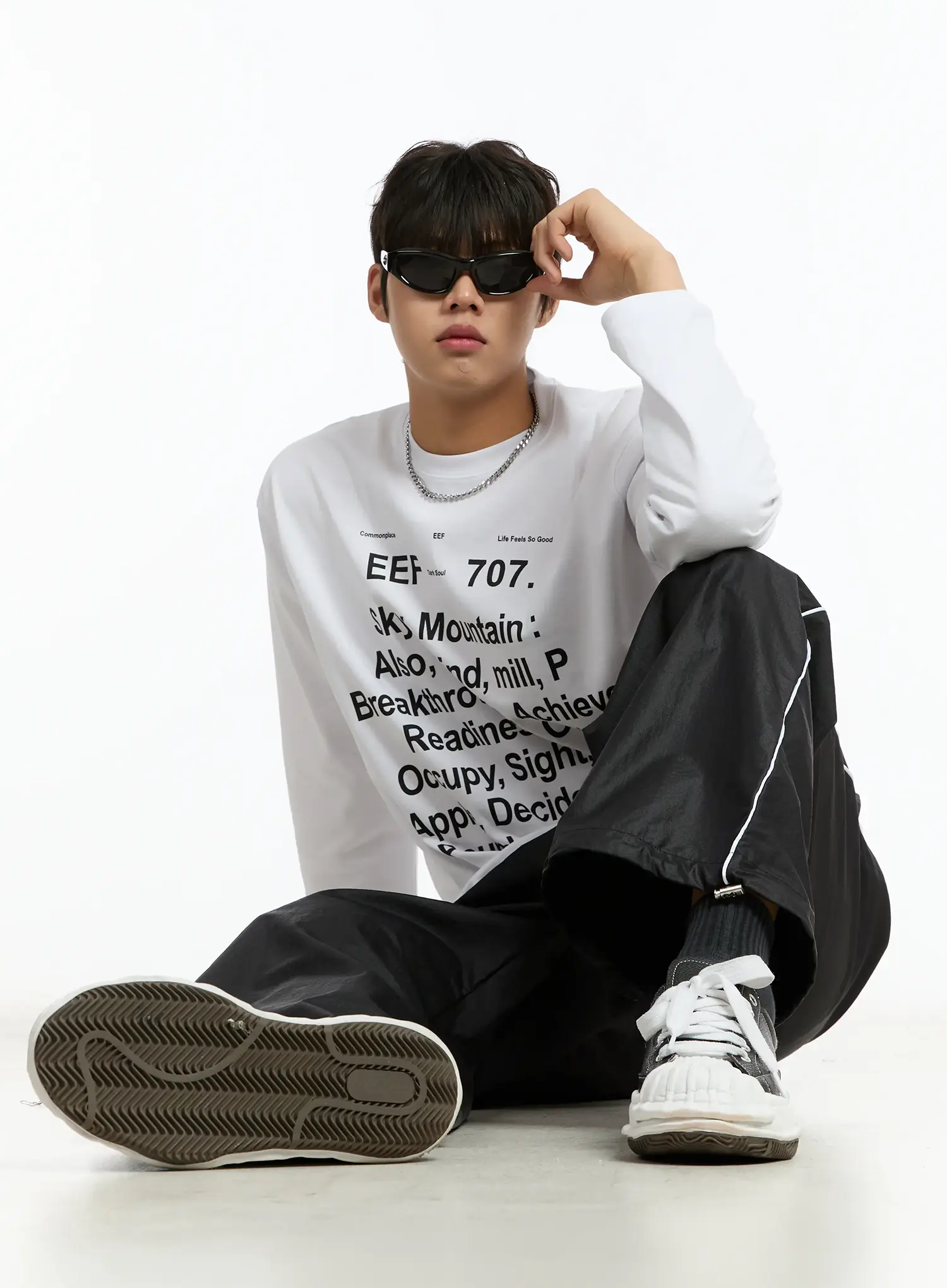 Men's Graphic Print Long Sleeve Tee IM503