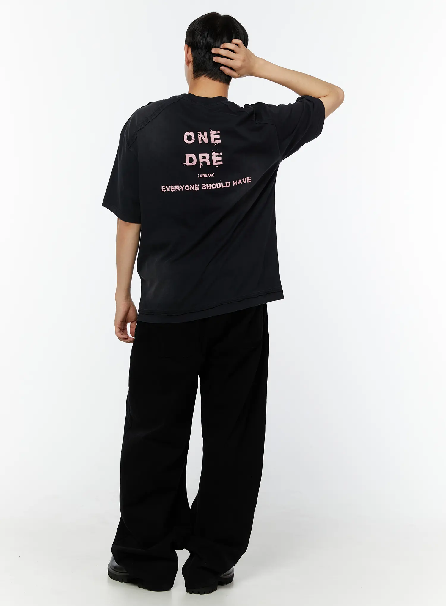 Men's Graphic Print Oversized Tee IU518