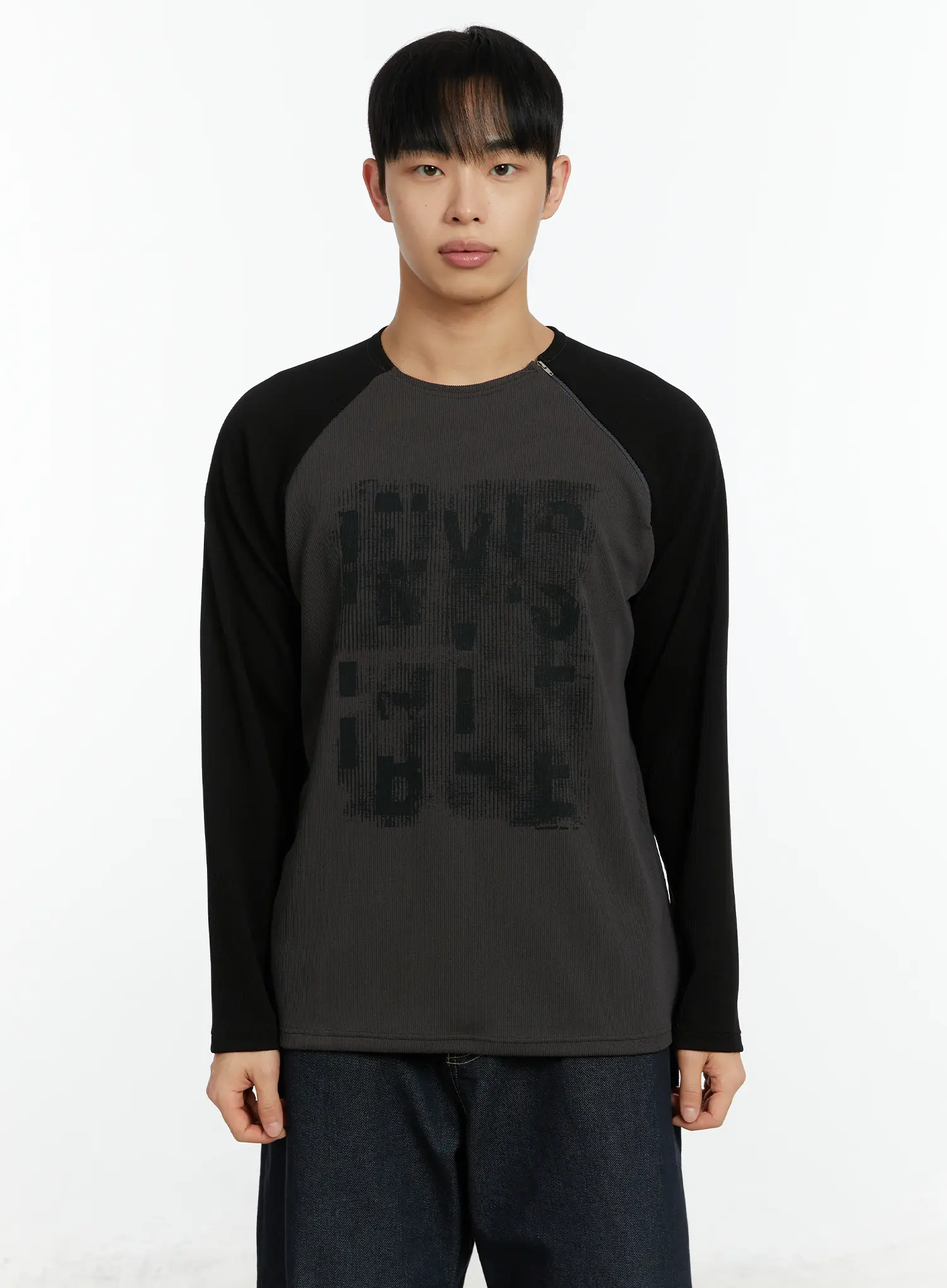 Men's Graphic Print Ribbed Long Sleeve Top IF510 - Image 11