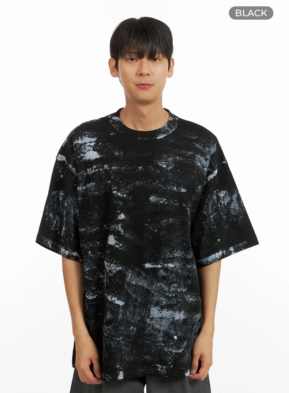 Men's Graphic Round Neck Oversized Top IU418 - Image 10