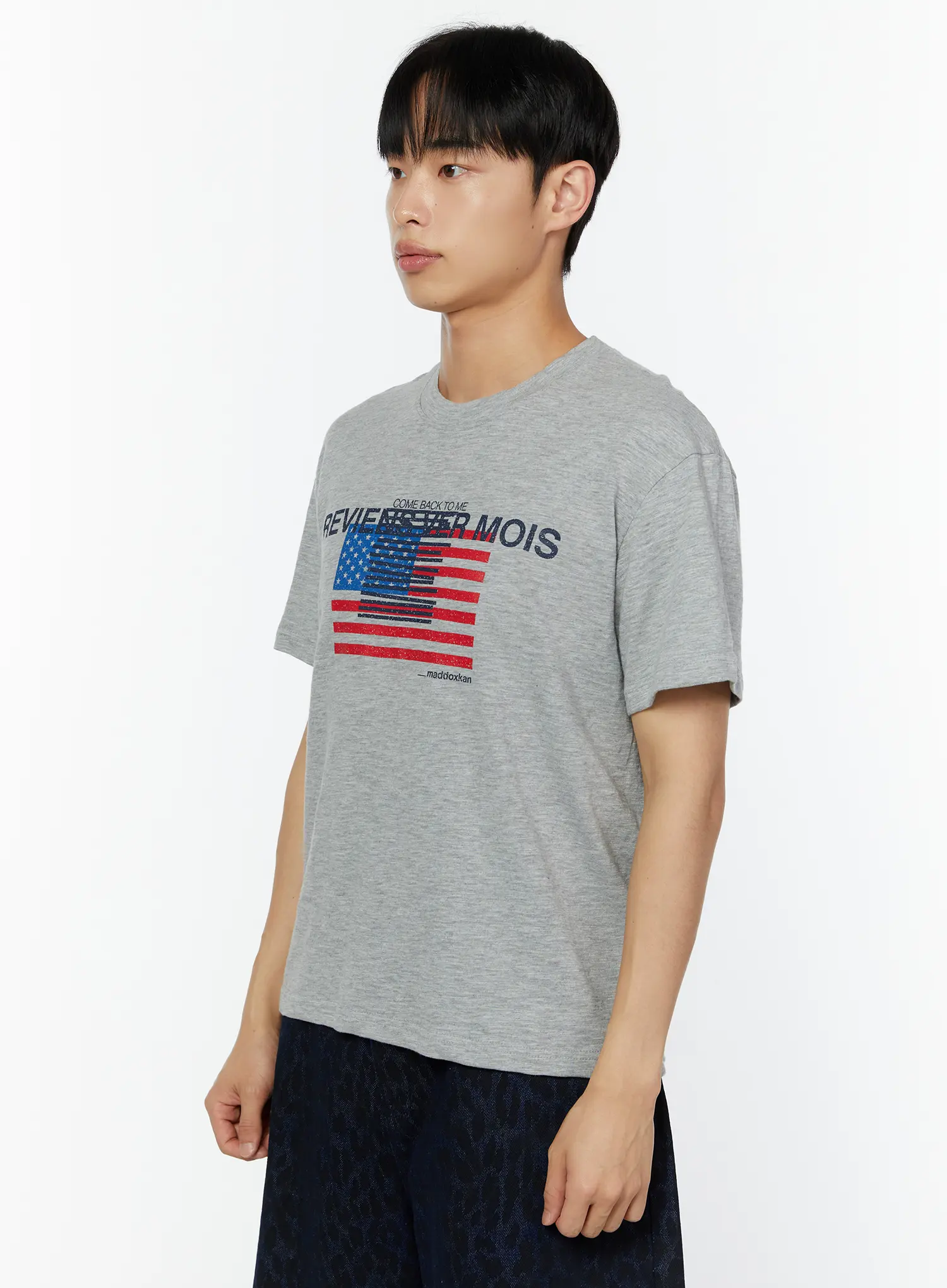 Men's Graphic Semi-Crop Tee IU518 - Image 5