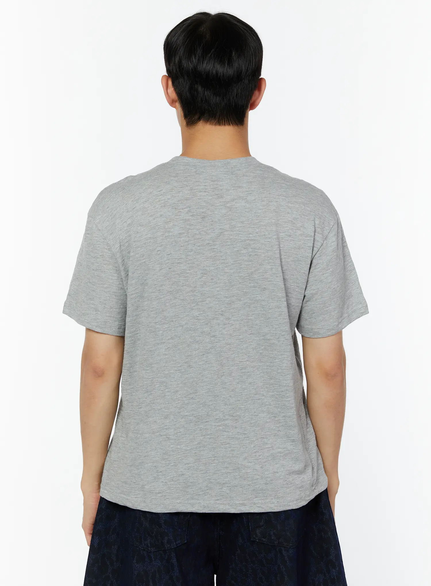 Men's Graphic Semi-Crop Tee IU518 - Image 6