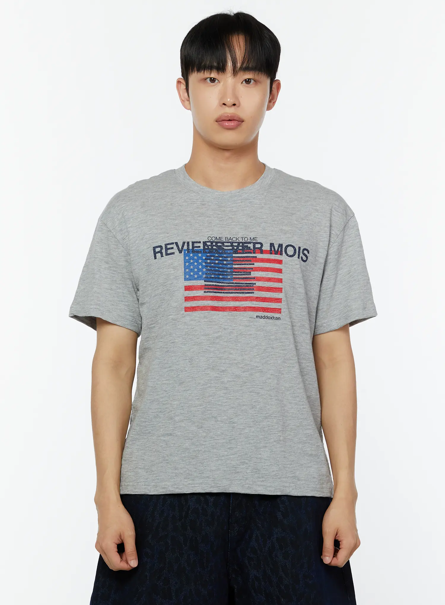 Men's Graphic Semi-Crop Tee IU518 - Image 8
