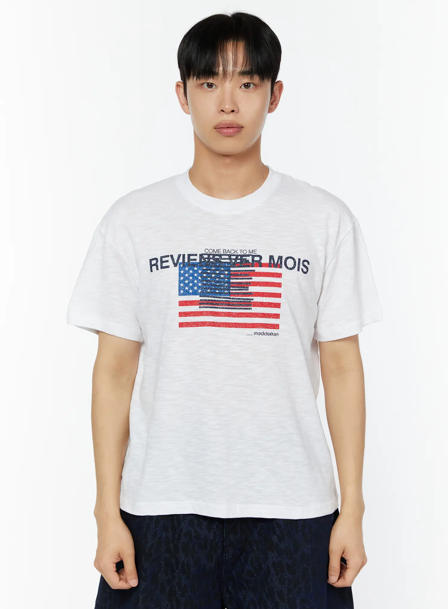 Men's Graphic Semi-Crop Tee IU518 - Image 9