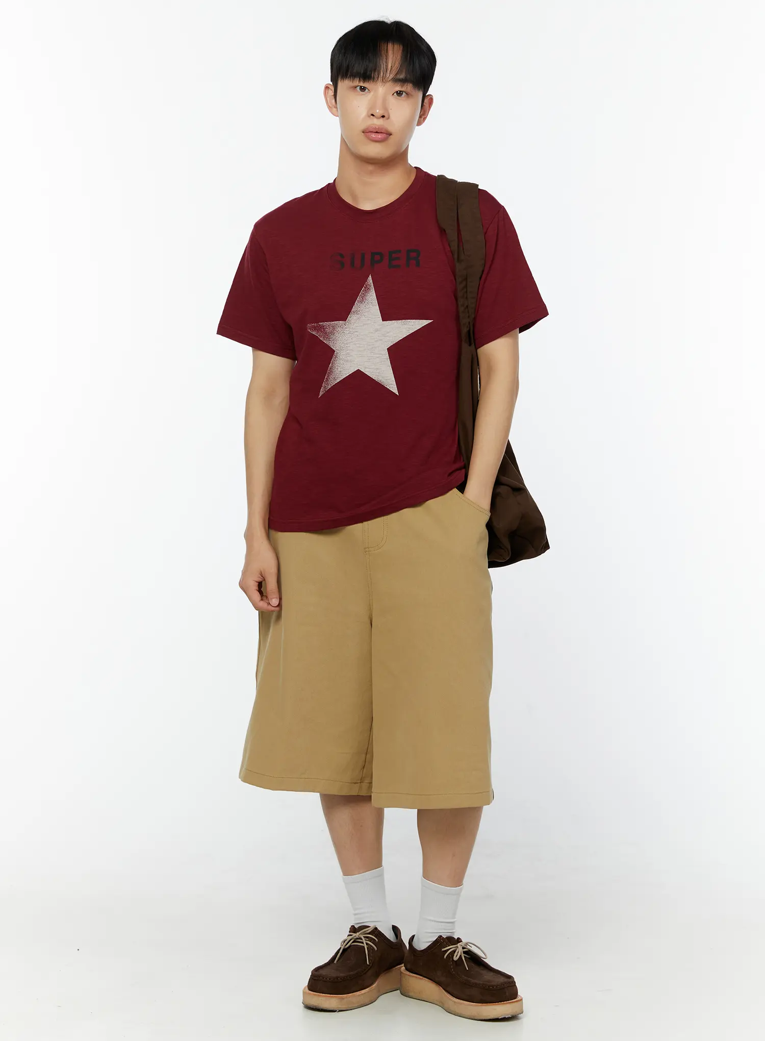 Men's Graphic Star Print T-Shirt IU518 - Image 6