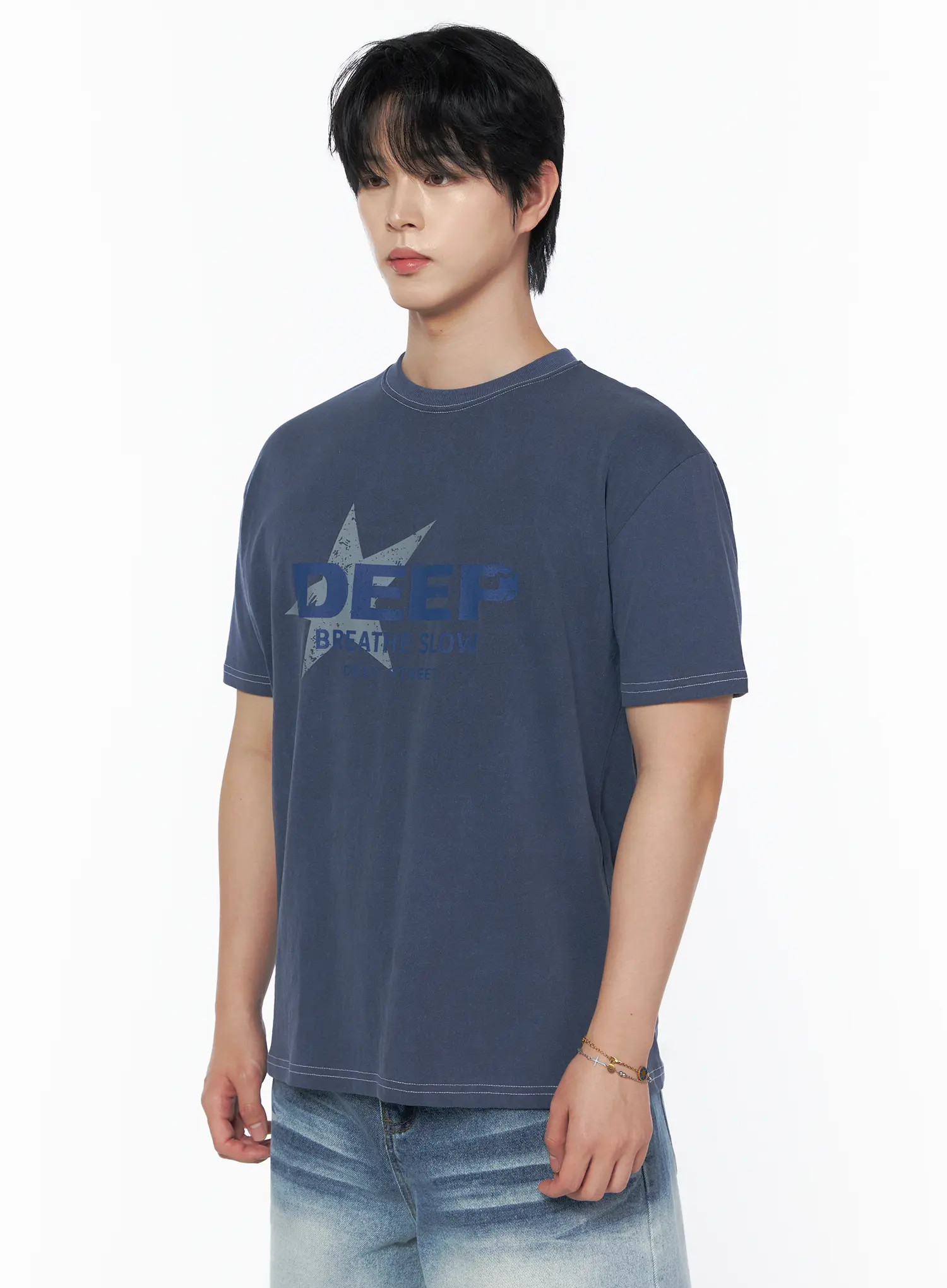Men's Graphic Star T-Shirt IU523 - Image 4