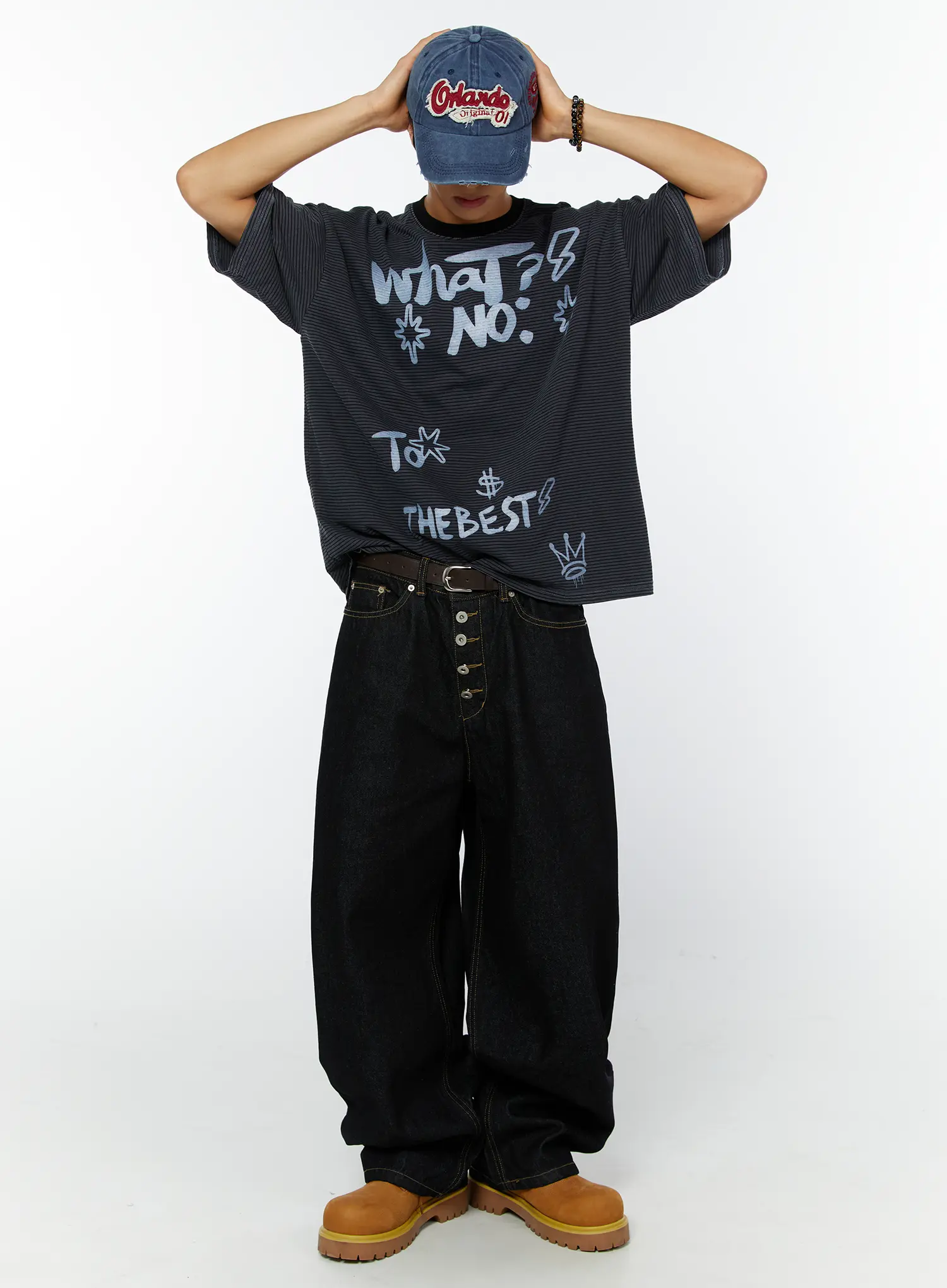 Men's Graphic Striped T-Shirt IY508