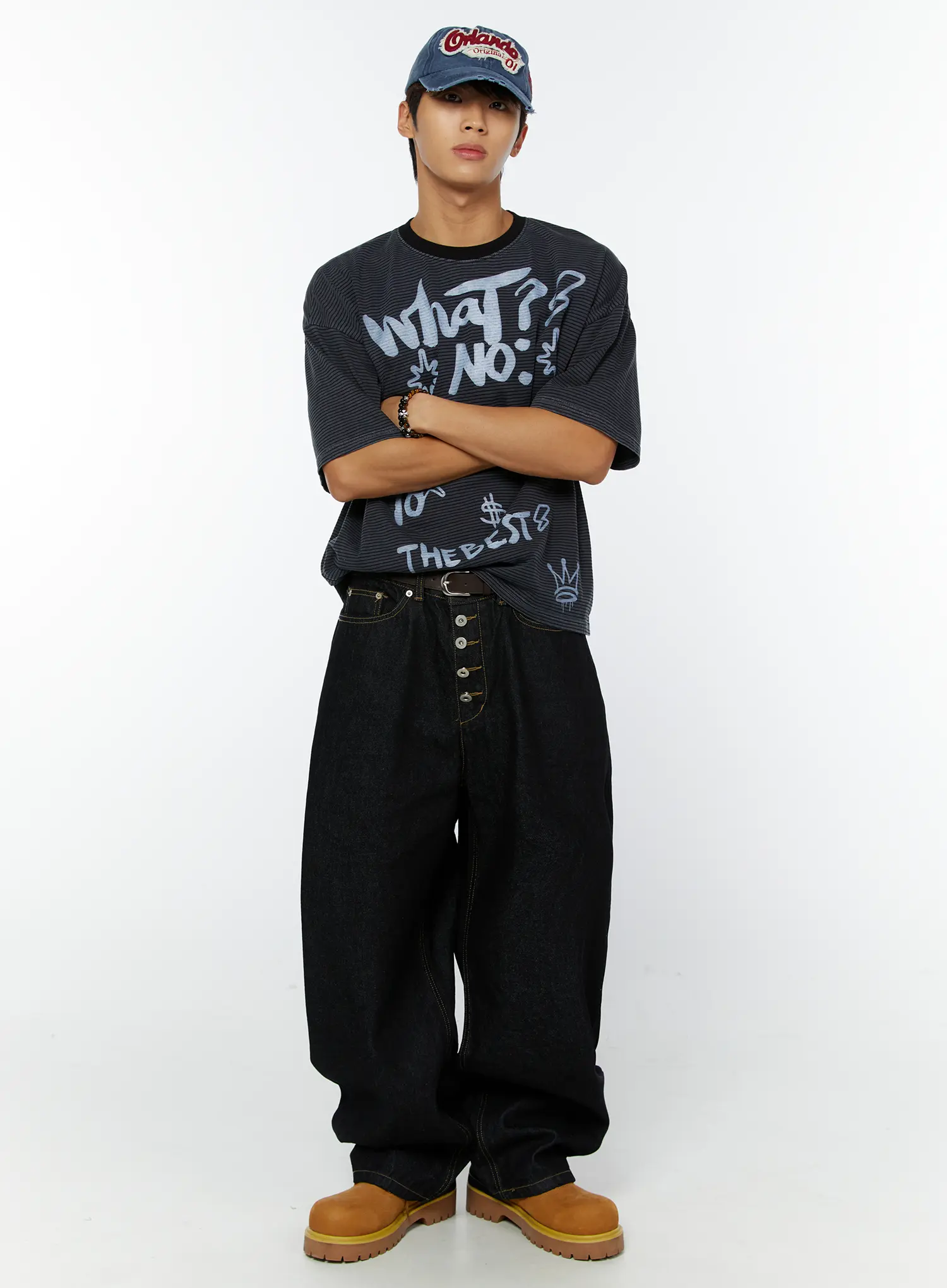 Men's Graphic Striped T-Shirt IY508 - Image 10