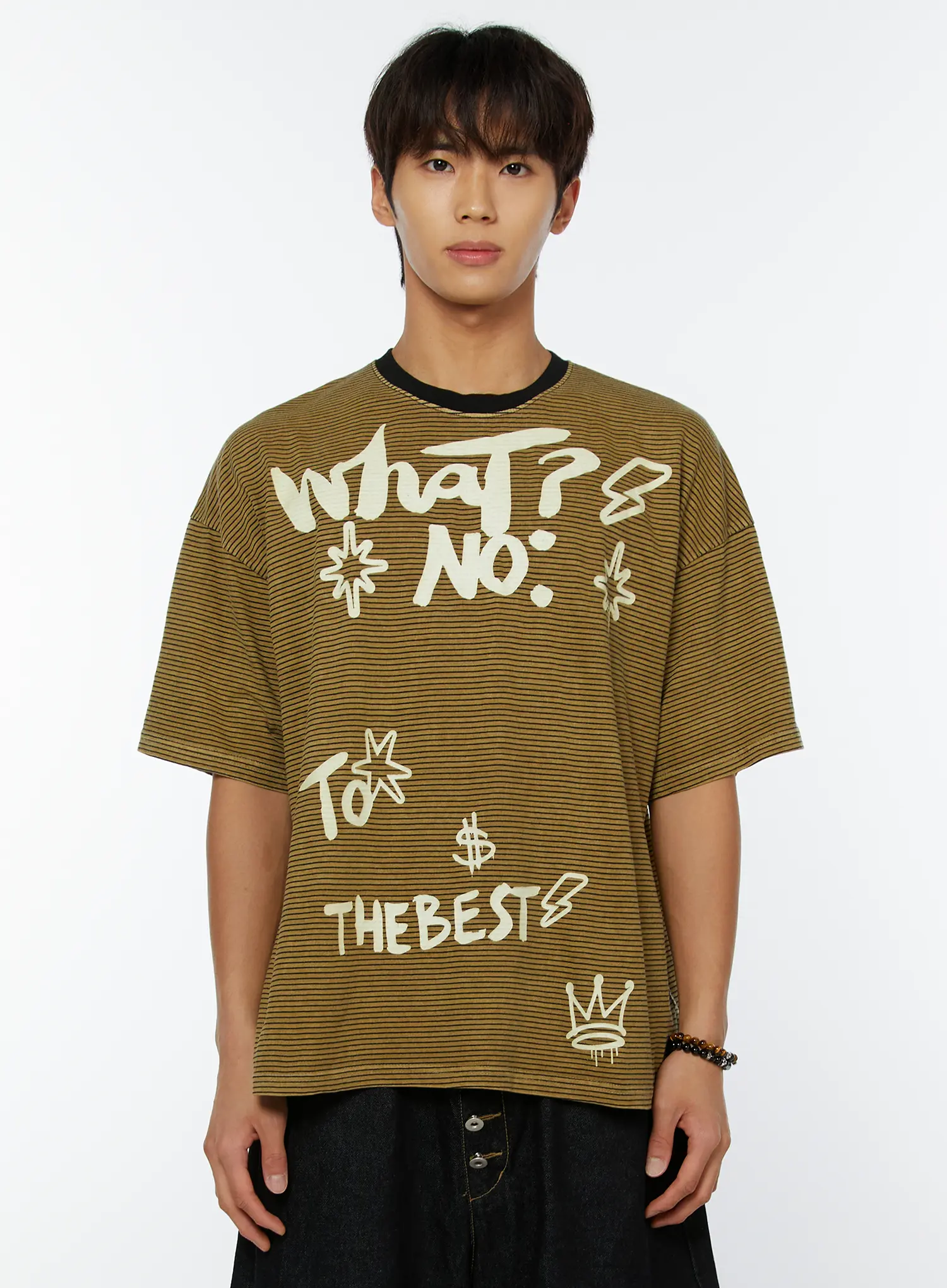 Men's Graphic Striped T-Shirt IY508 - Image 12