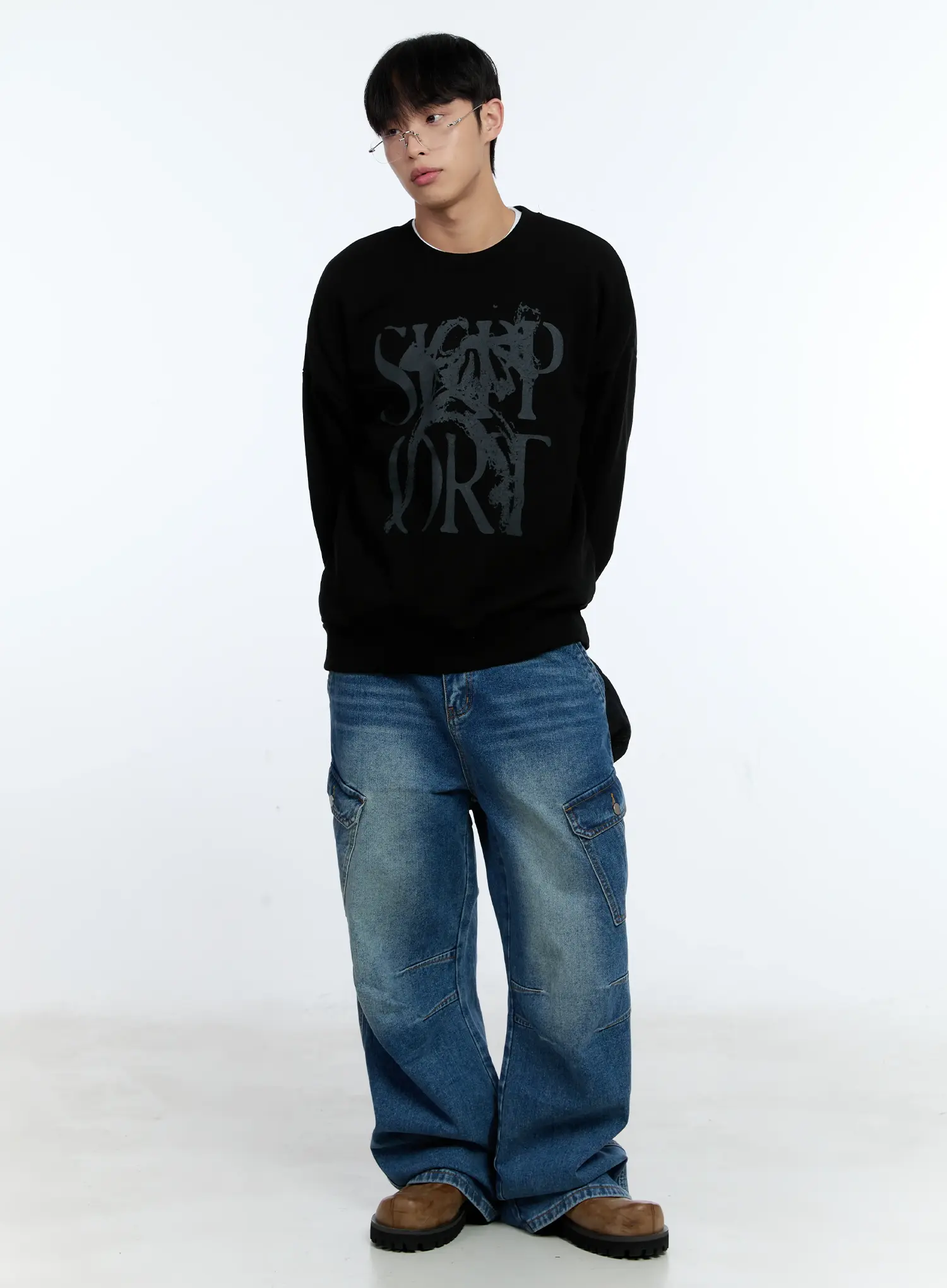 Men's Grunge Graphic Sweatshirt IG515 - Image 2