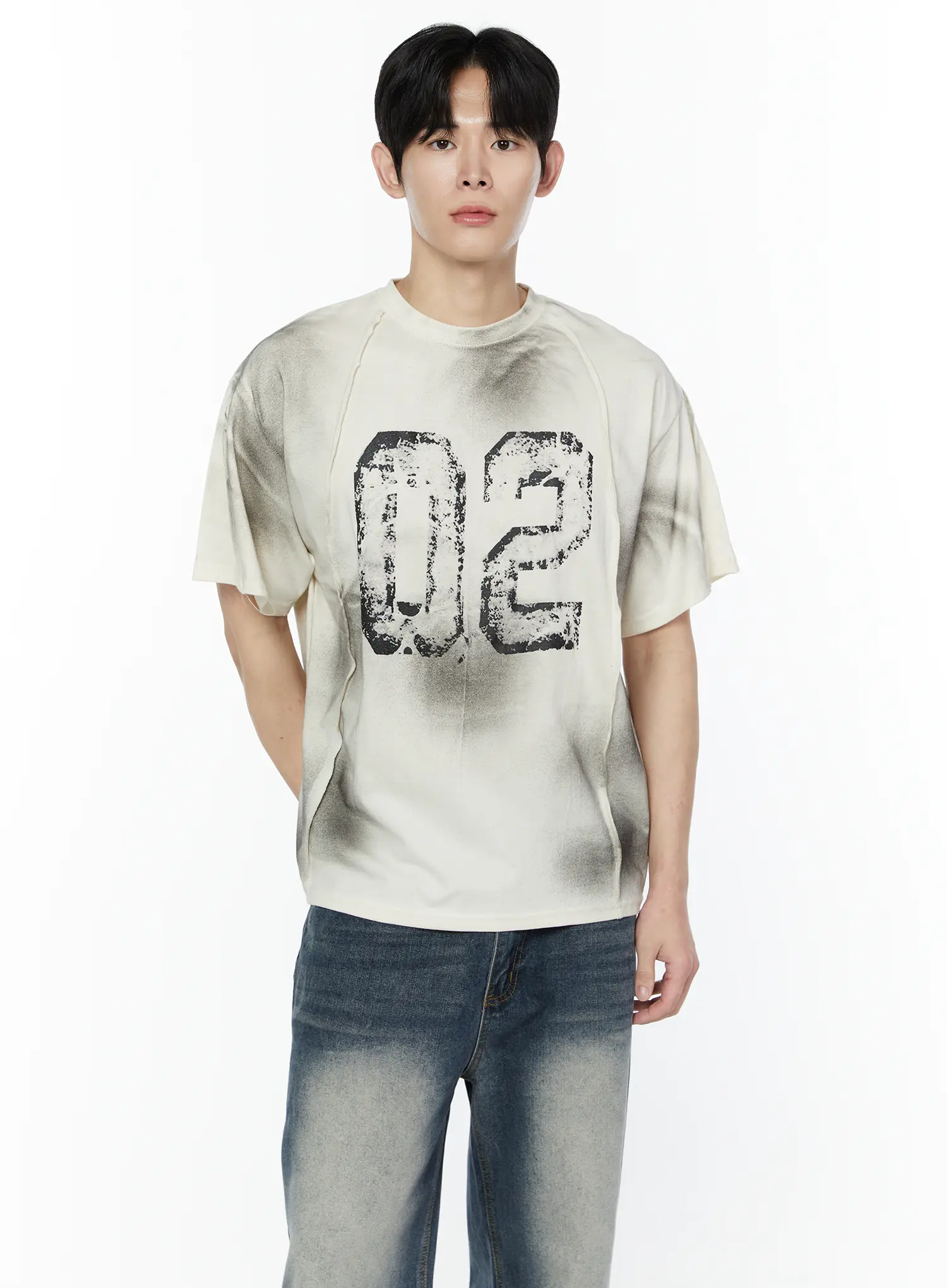 Men's Grunge Style Graphic T-Shirt IA530