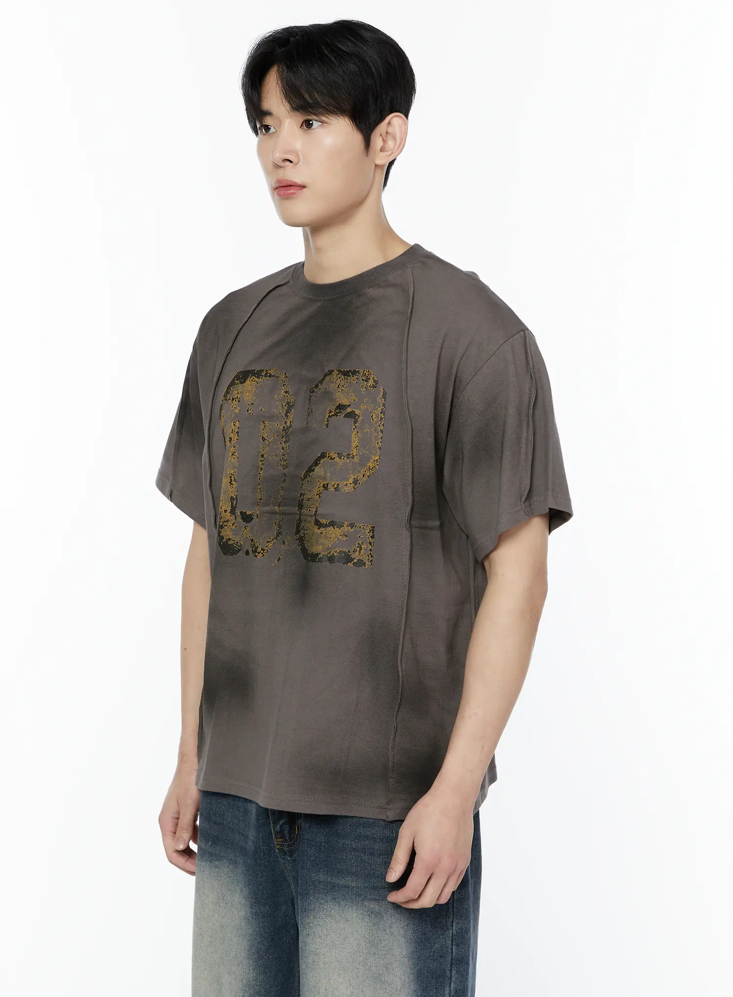 Men's Grunge Style Graphic T-Shirt IA530 - Image 4