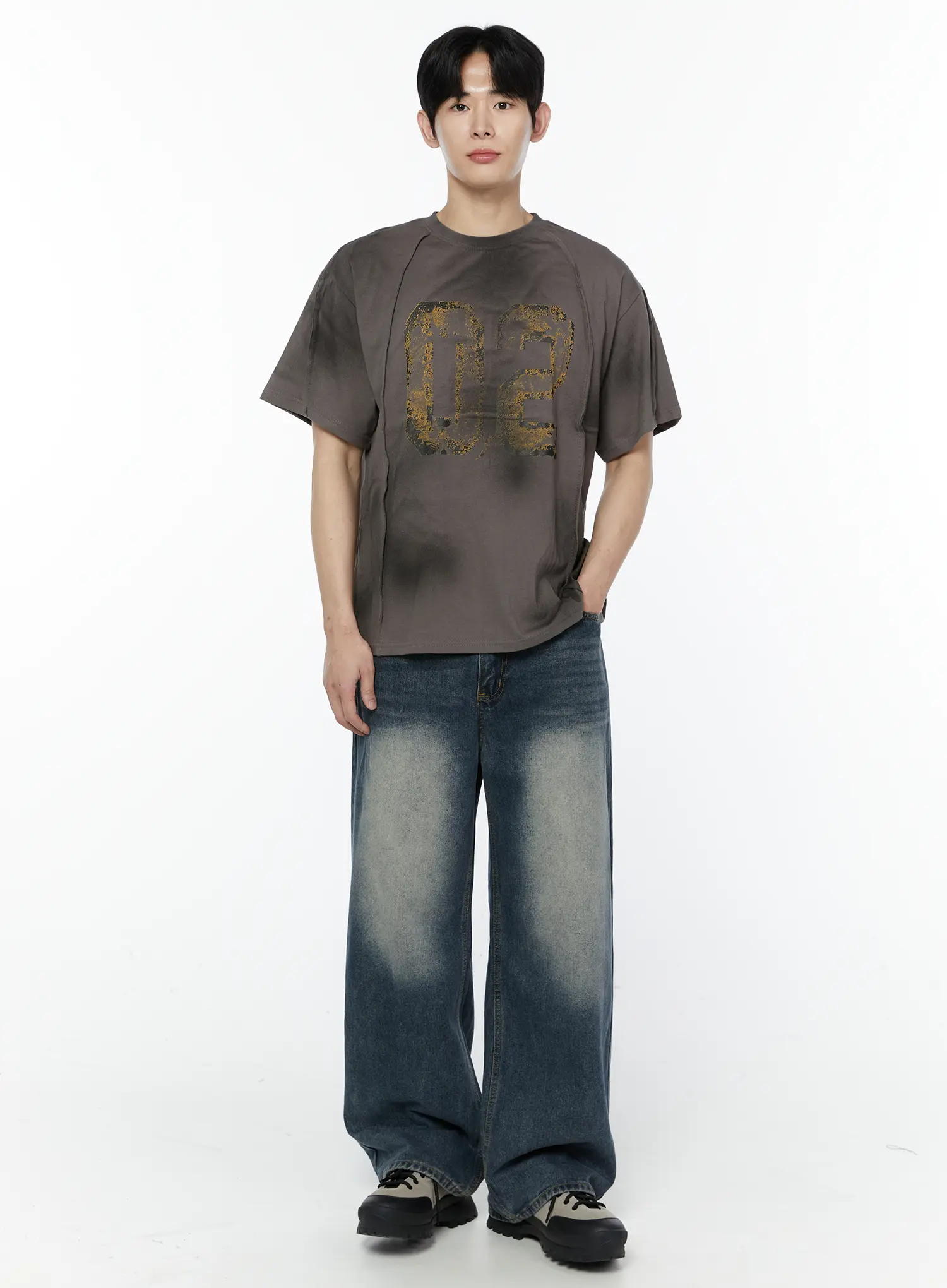Men's Grunge Style Graphic T-Shirt IA530 - Image 6