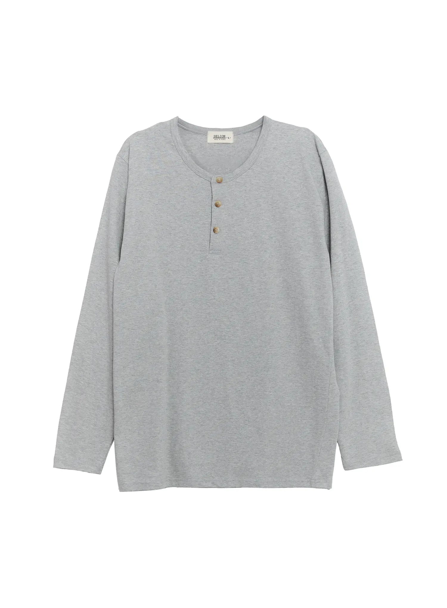 Men's Henley Neck Long Sleeve Tee IG512