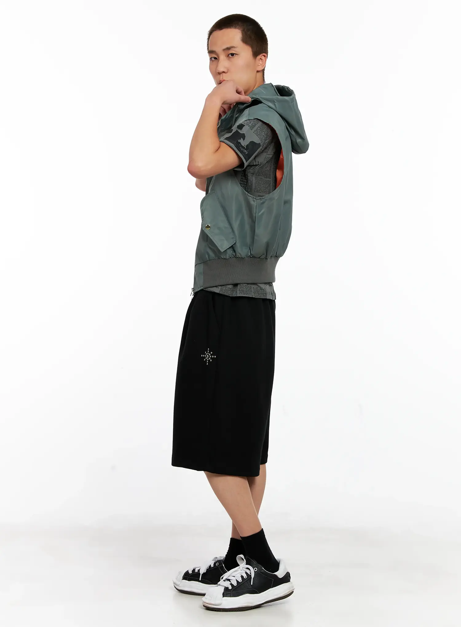 Men's Hooded MA-1 Vest IG511 - Image 10