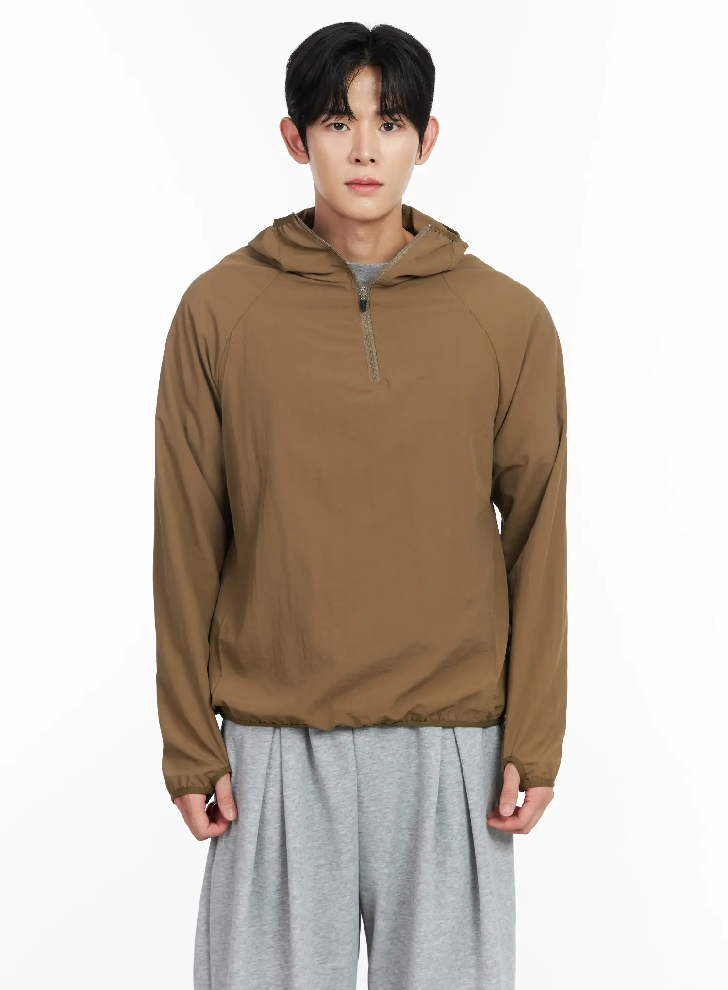 Men's Hooded Quarter-Zip Anorak IM518 - Image 13