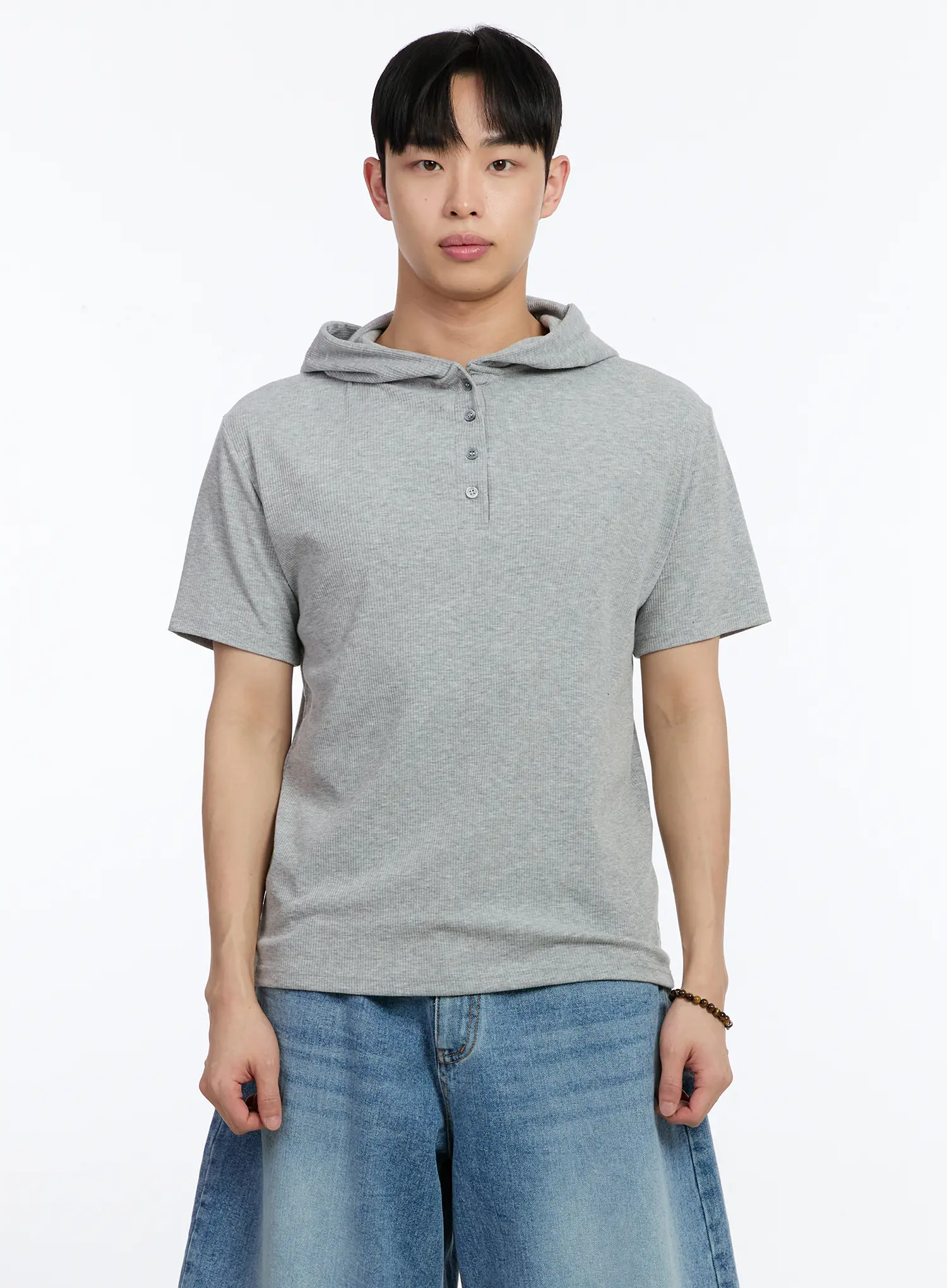 Men's Hooded Short Sleeve Tee IA507 - Image 9
