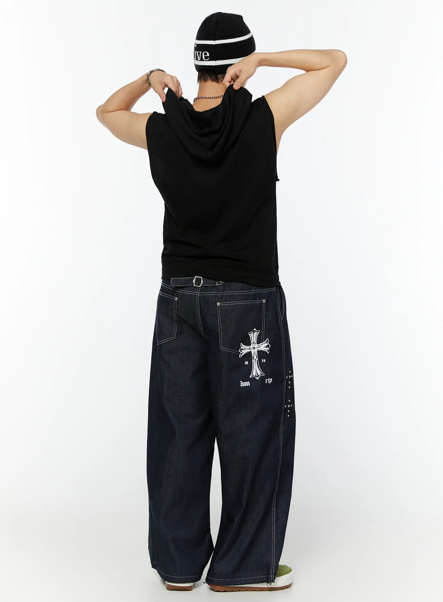 Men's Hooded Zip-Up Sleeveless Vest IU516 - Image 8