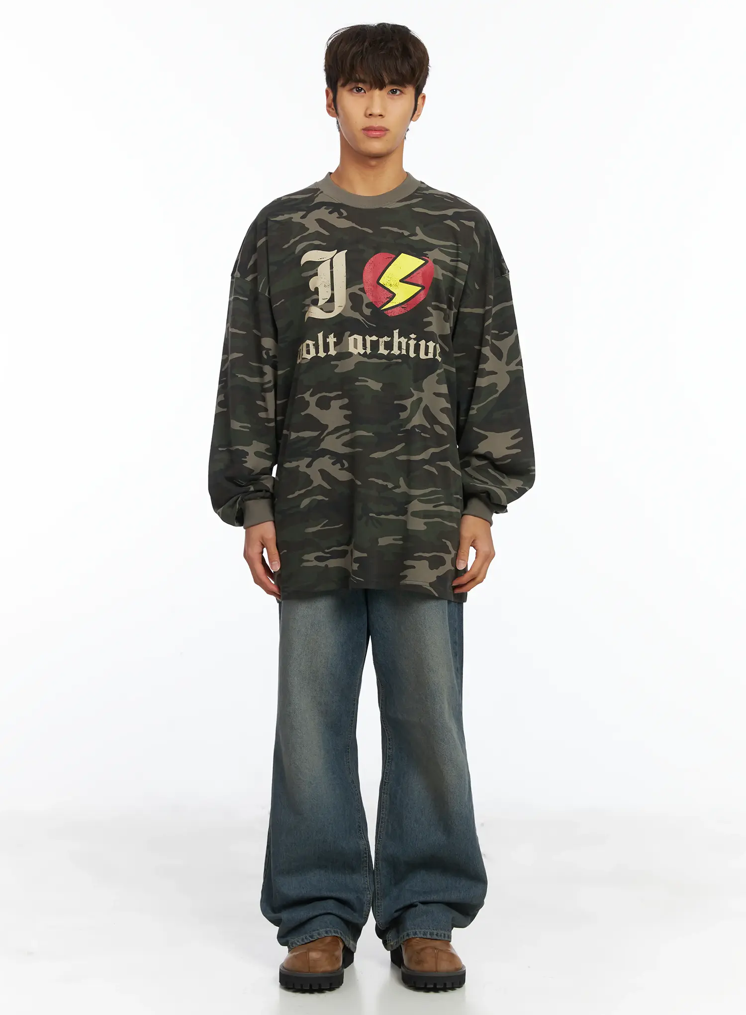 Men's I Love Volt Archive Long Sleeve Top (Camouflage) IJ514 - Image 3