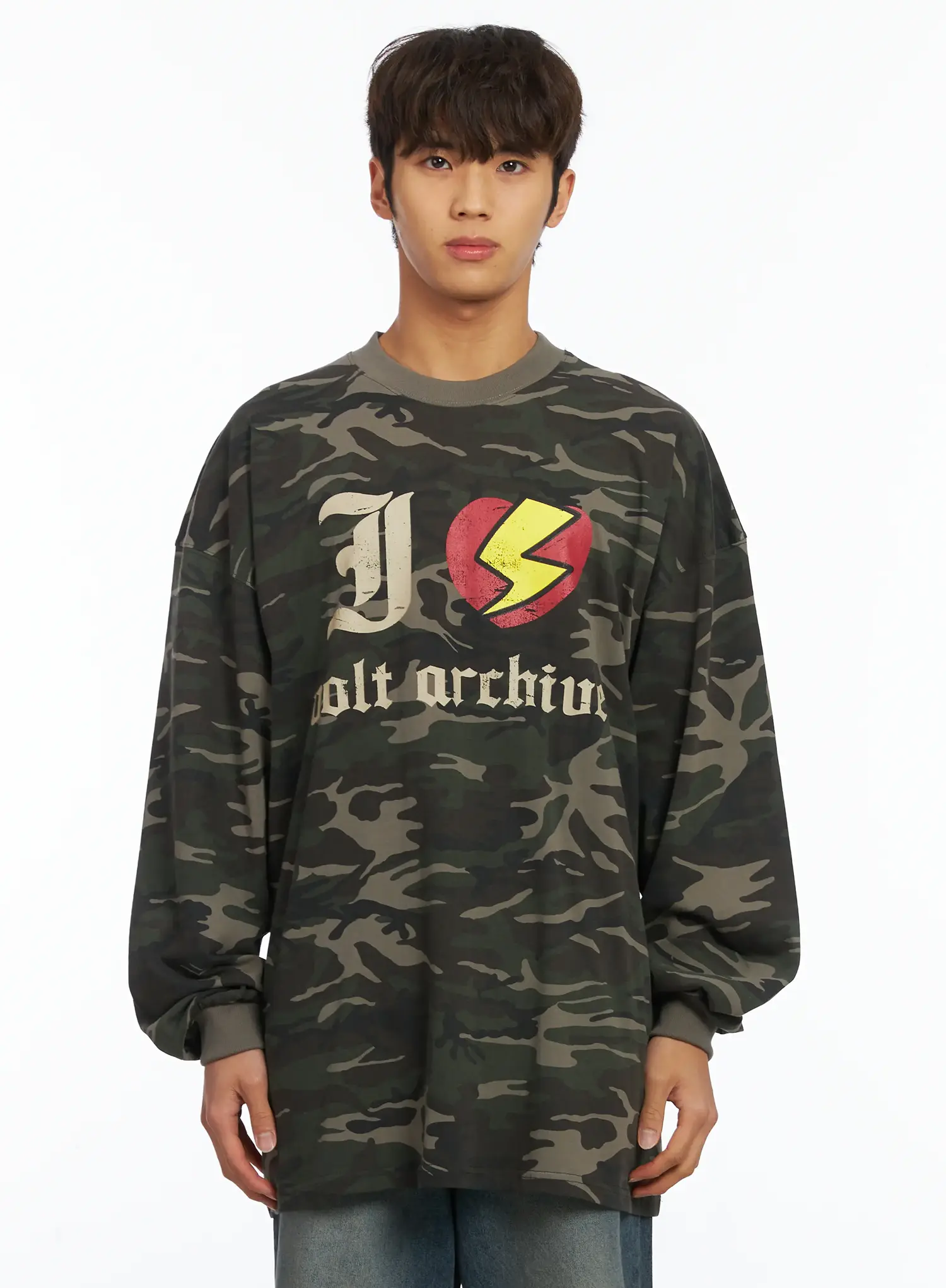 Men's I Love Volt Archive Long Sleeve Top (Camouflage) IJ514 - Image 7