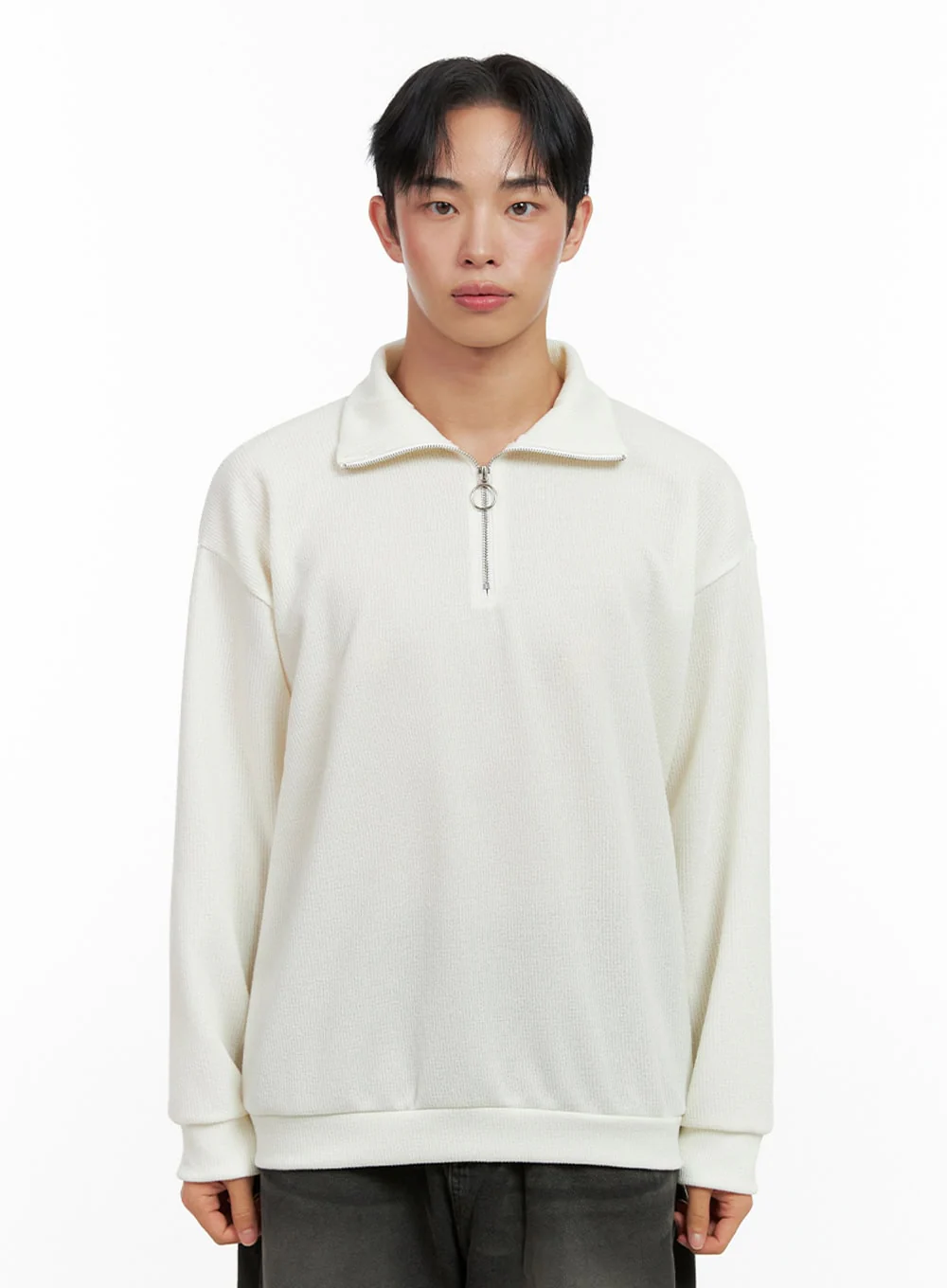 Men's Knit Half-Zip Sweater IN426 - Image 9